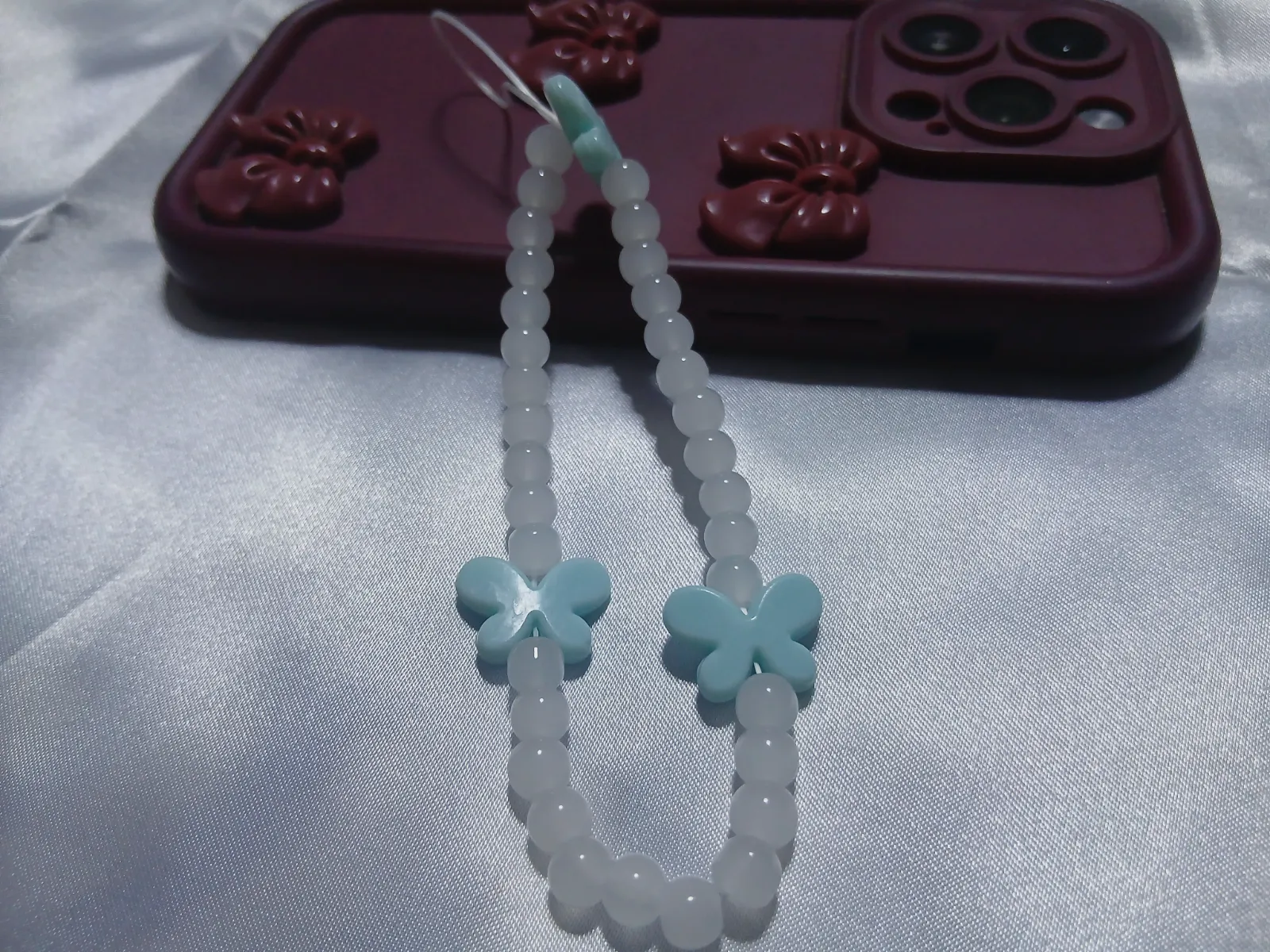 Charme phone tasbih papillon Nour 1  – Fait main – taille Taille unique 6