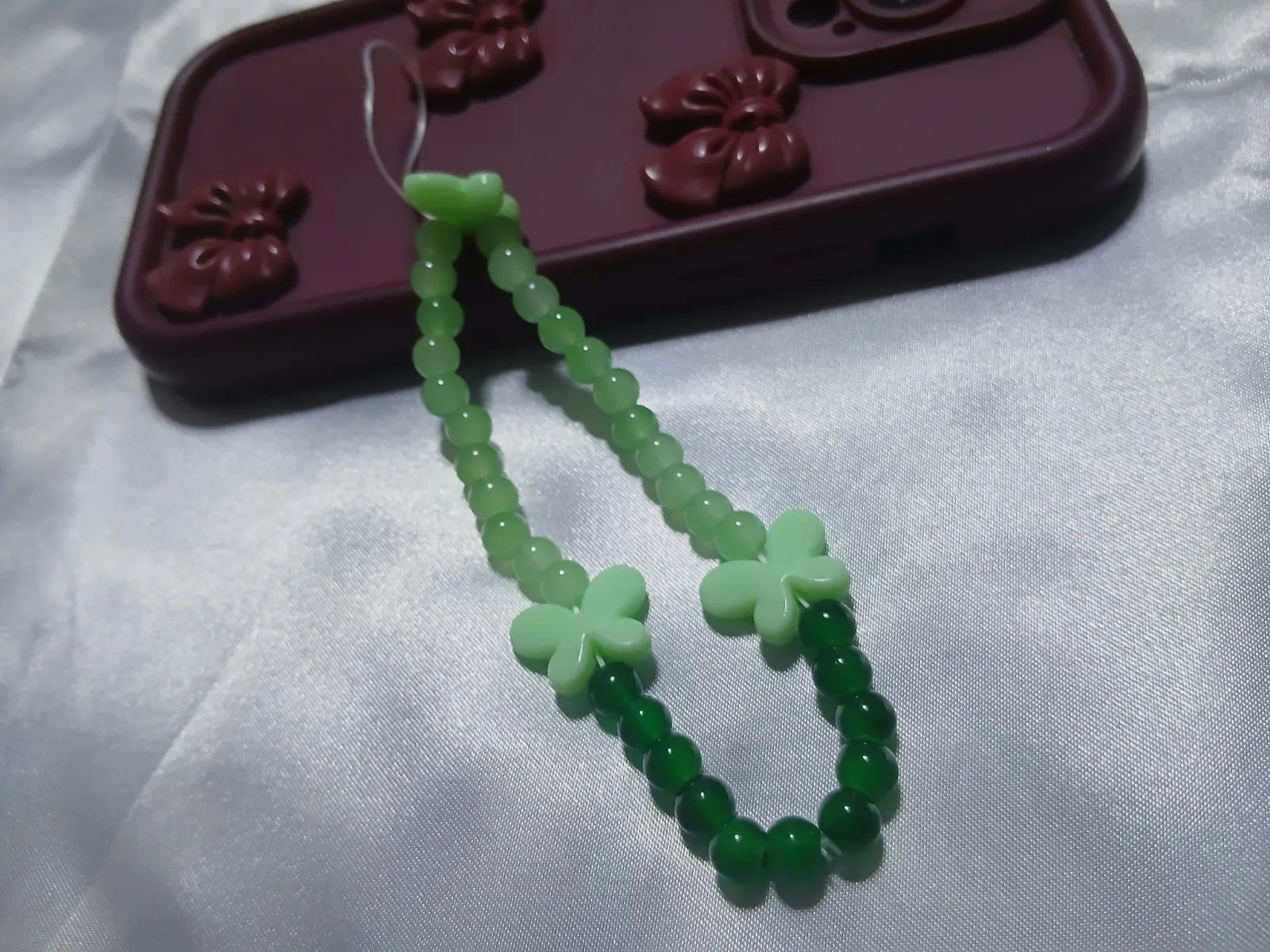 Charme phone tasbih papillon Nour 16 – Fait main 2