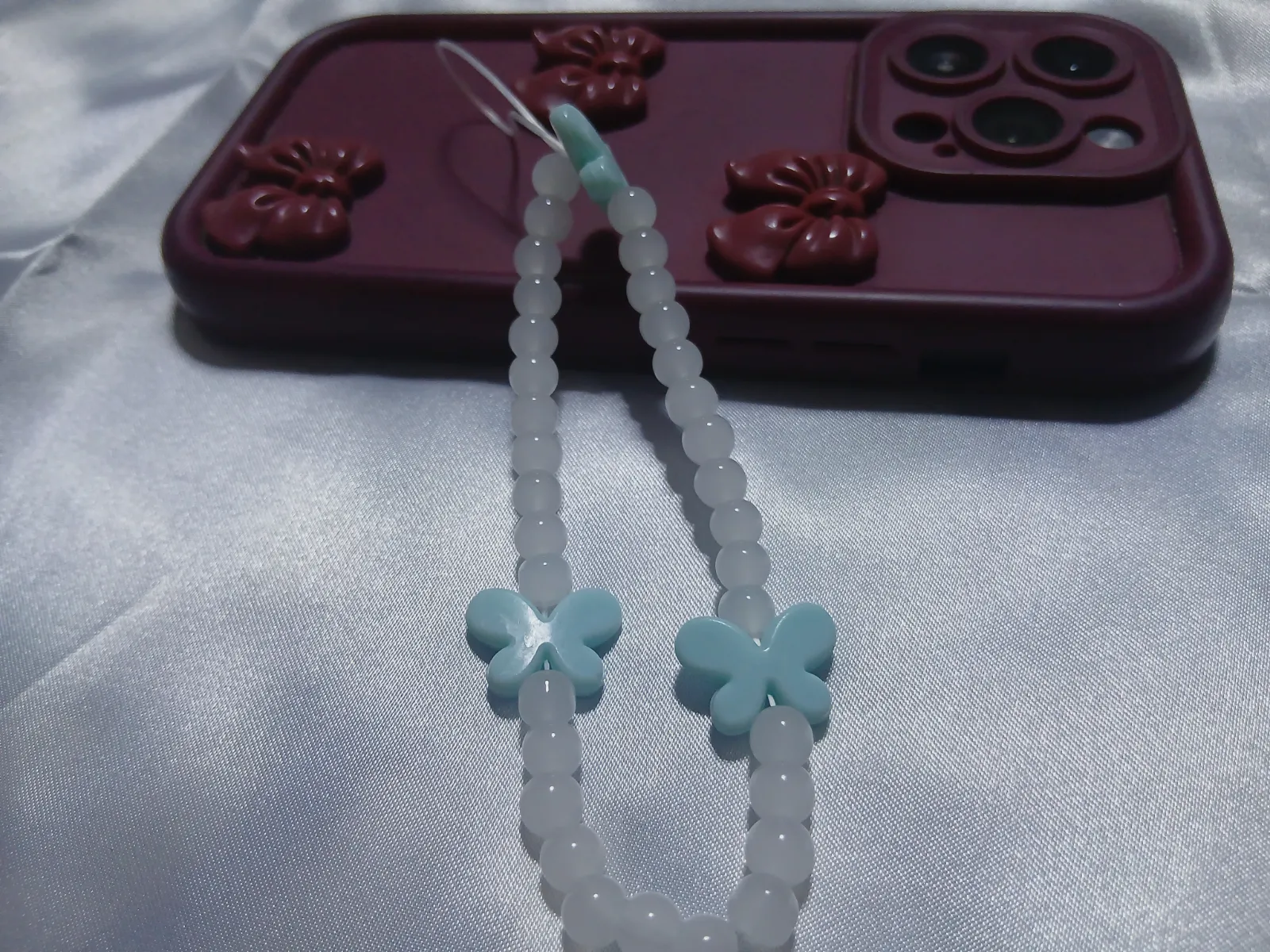 Charme phone tasbih papillon Nour 1  – Fait main – taille Taille unique 7