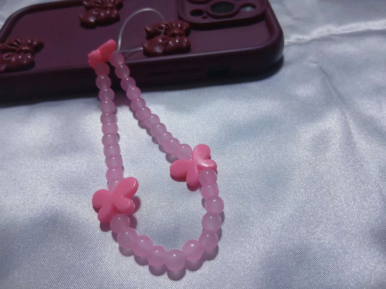 Charme phone tasbih papillon Nour 12 – Fait main 2