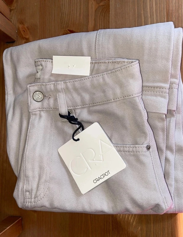 Jean en Coton Droit Cracpot Jeans – Couleur Taupe Clair / Beige Sable – CRACPOT JEANS SINCE 984 – taille XXS / 32 / 4