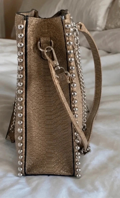 Joli Sac à main effet serpent – beige/taupe 5