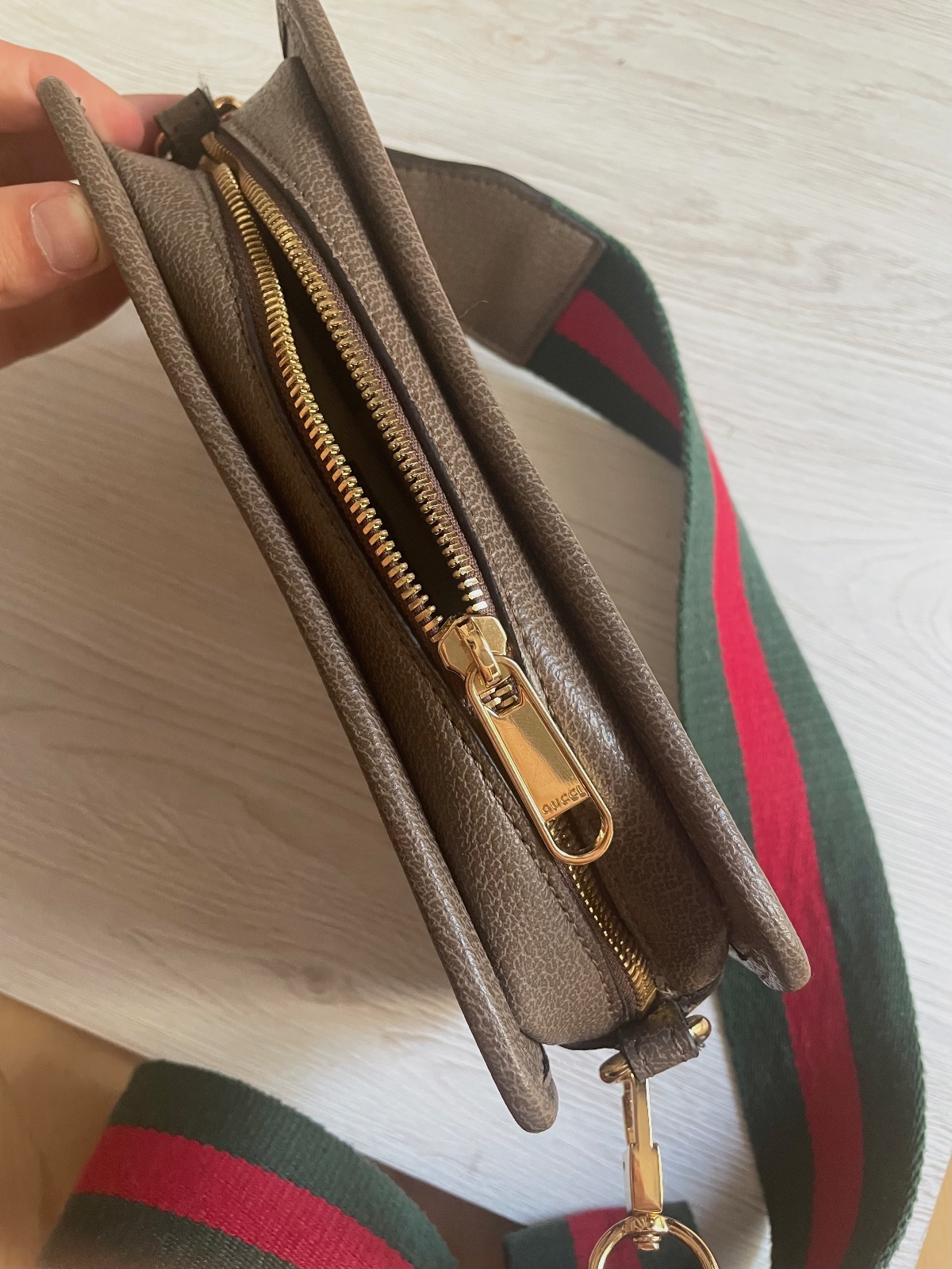 Sacoche Gucci Jumbo GG beige et cuir marron – Gucci – taille Taille unique 4