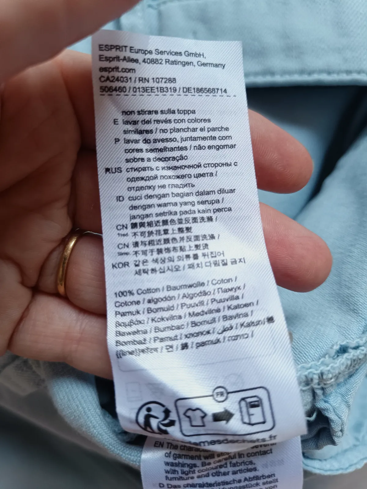 Pantalón vaquero Mom Esprit azul claro – Esprit – taille L 5