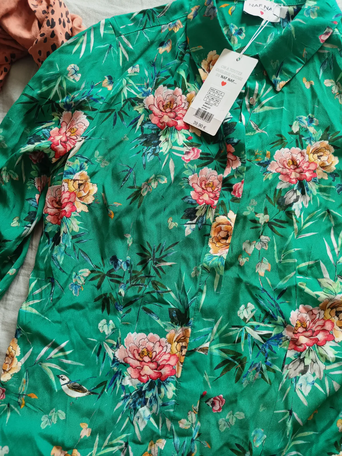 Camisa de flores verde Naf Naf – Naf Naf – taille L 5