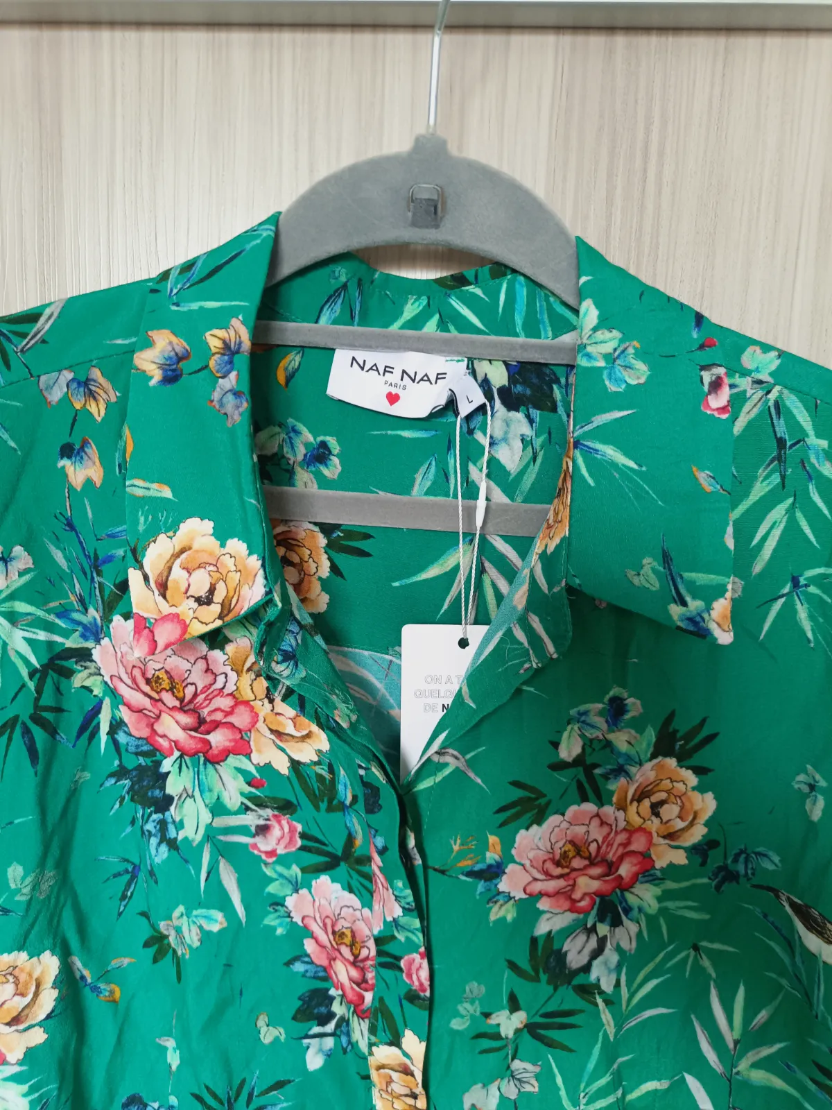 Camisa de flores verde Naf Naf – Naf Naf – taille L 2