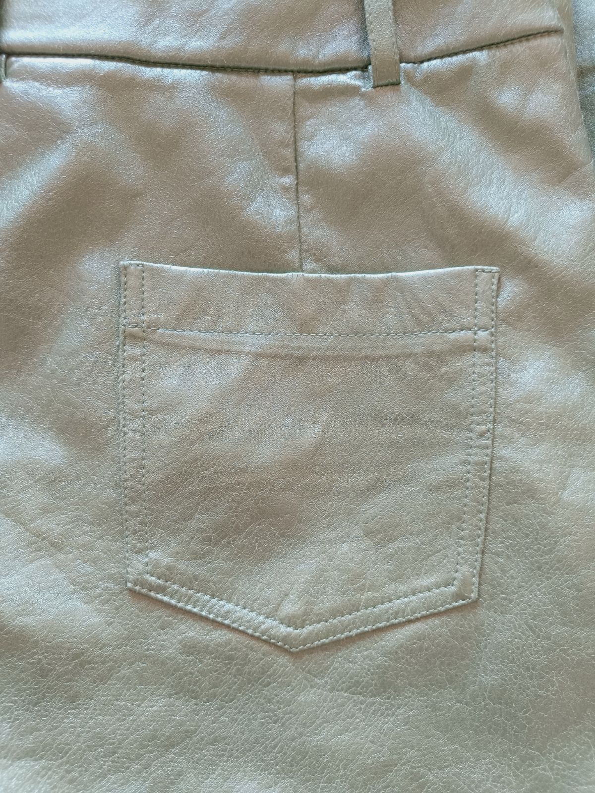 Falda larga verde metalizada con abertura – Esprit – taille XL 9
