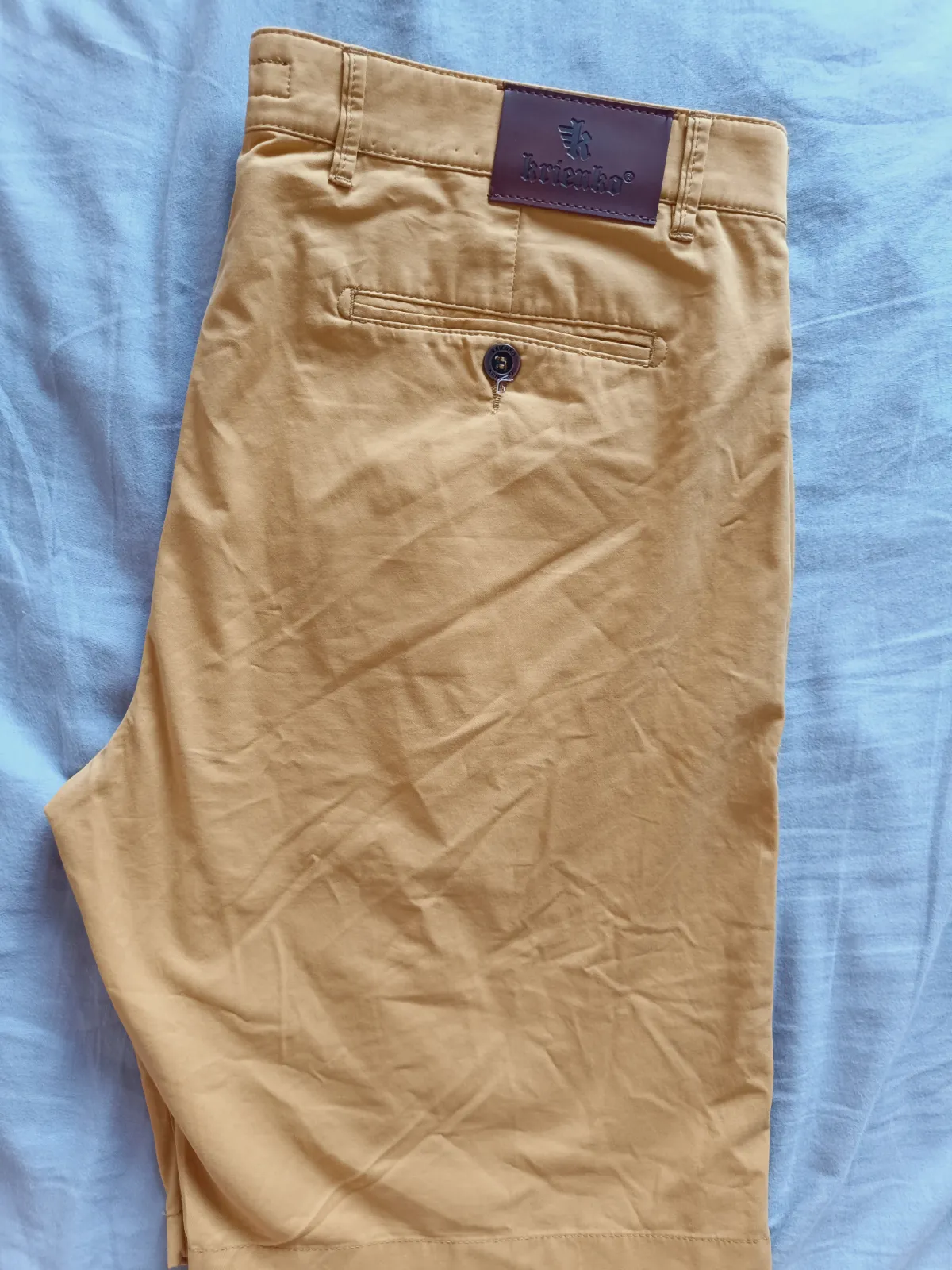 Pantalón corto chino Krienko mostaza – krienko – taille XXL 4