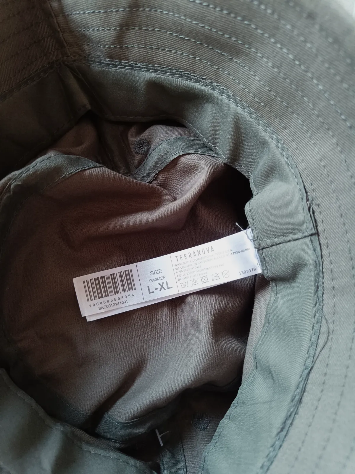 Gorro piluso Terranova de algodón gris verde – Terranova – taille L 3