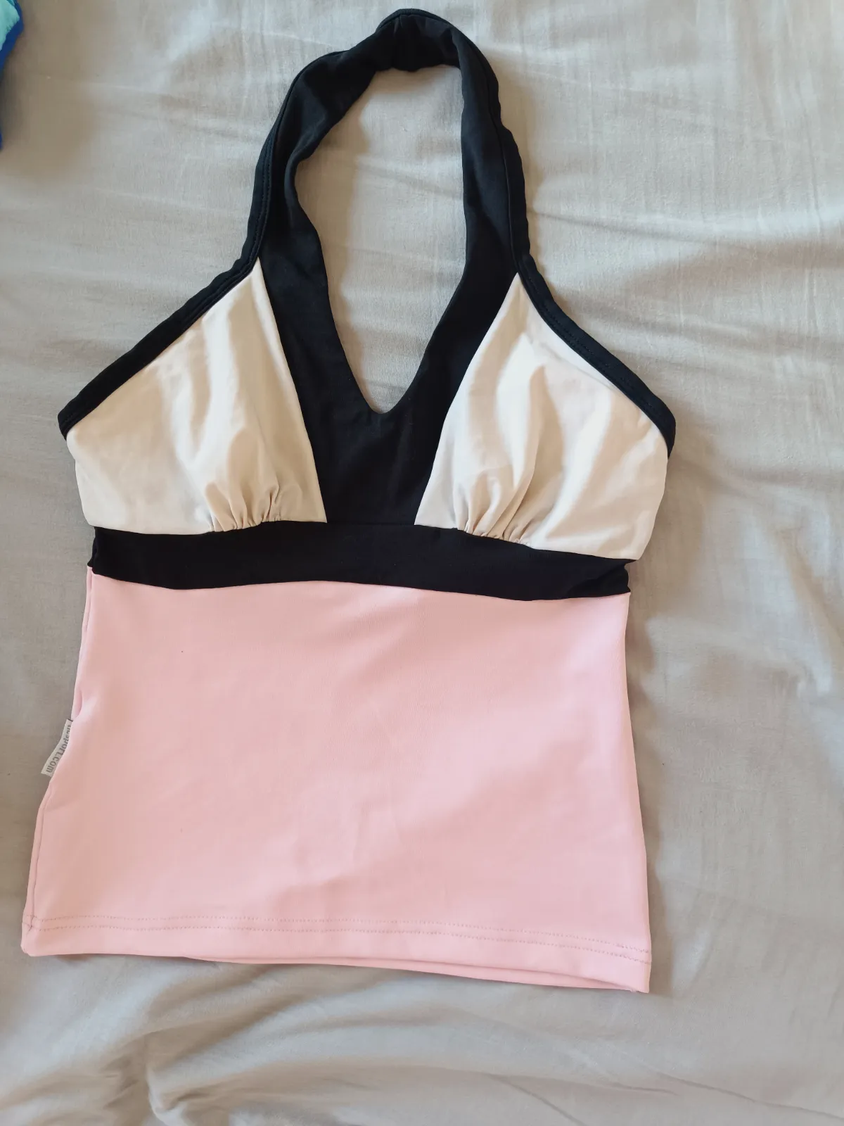 Top deportivo halter tricolor rosa y negro – TLC Sport – taille XS 3