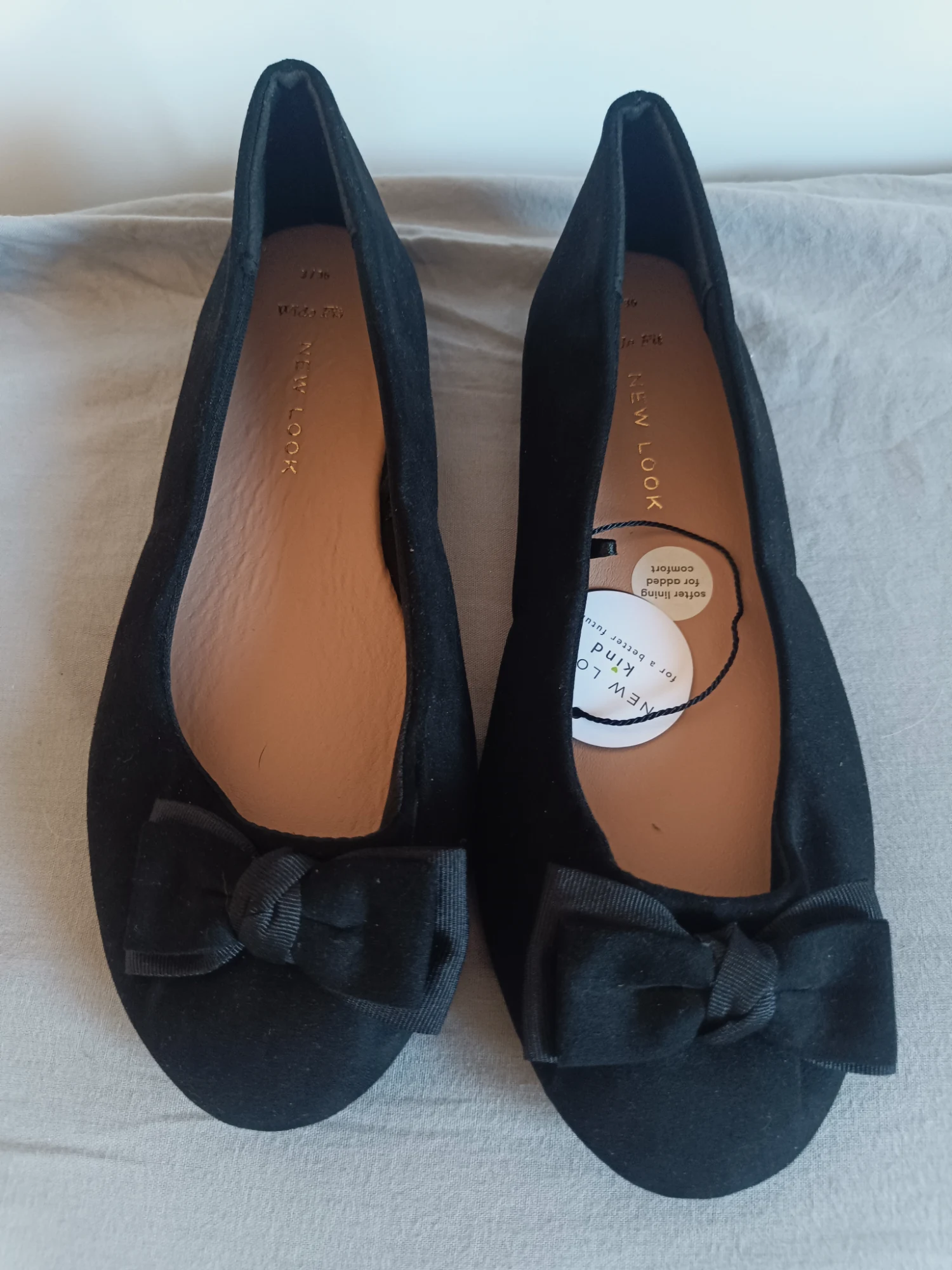 Manoletinas negras con lazo New Look talla 36