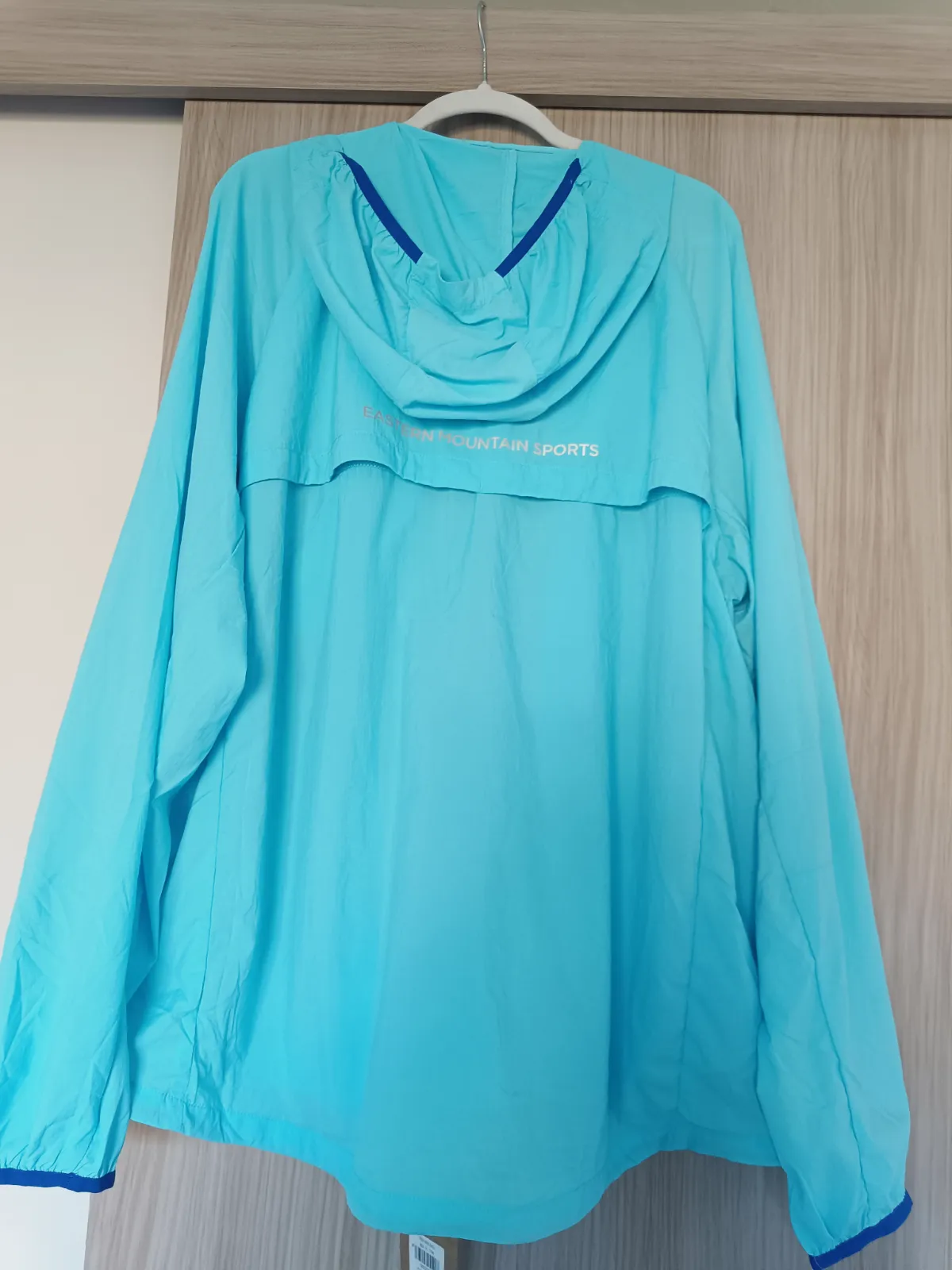 Chaqueta cortavientos EMS azul turquesa con capucha – EMS – taille XL 5