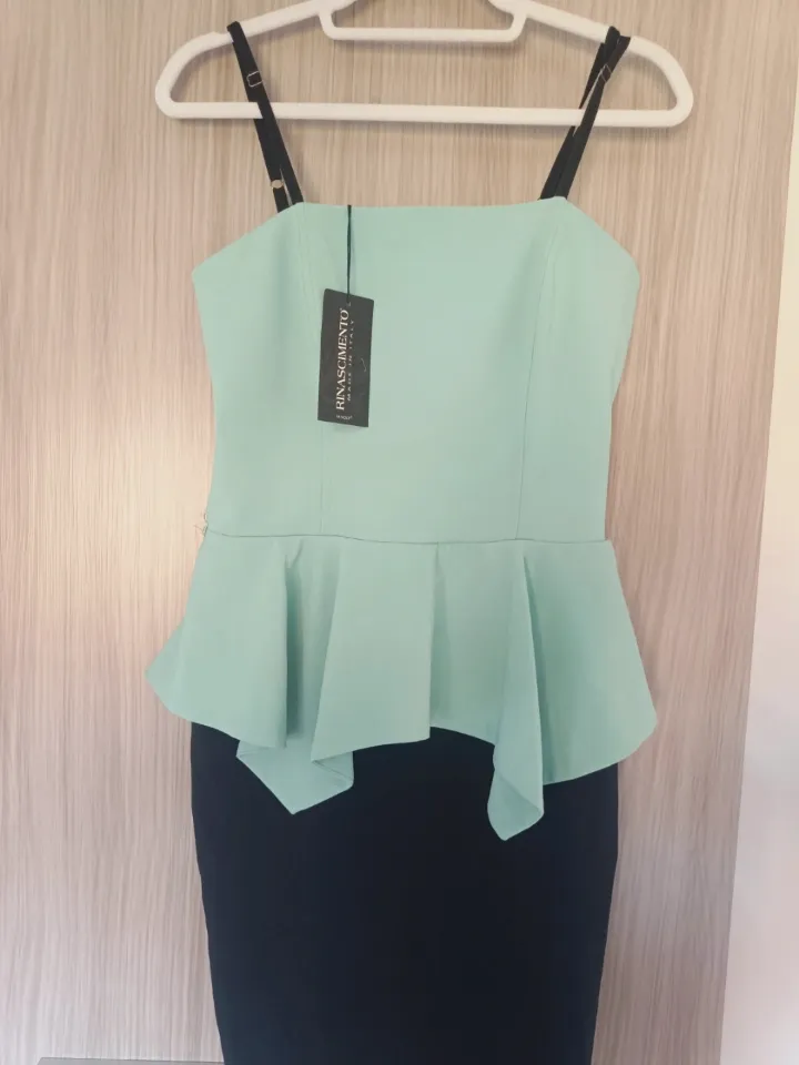 Vestido corto Rinascimento verde menta y negro – Rinascimento – taille M 2