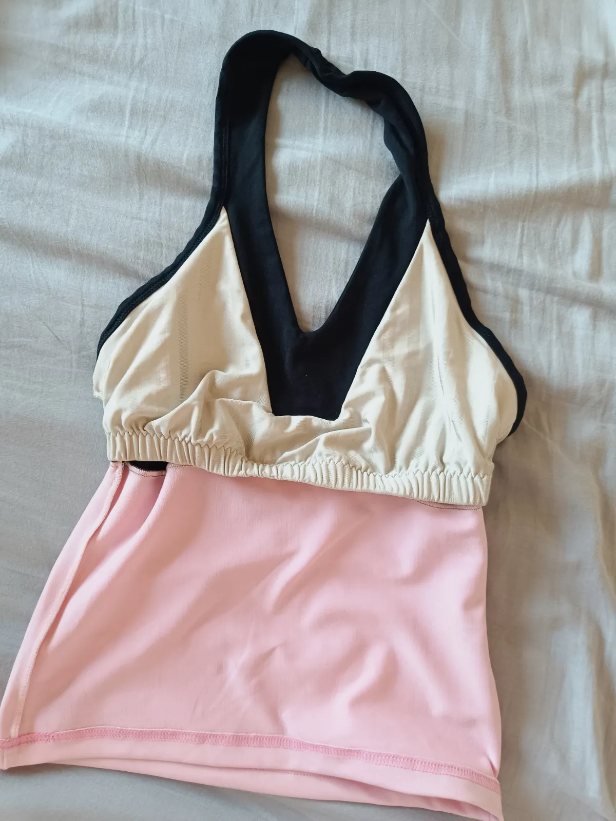 Top deportivo halter tricolor rosa y negro – TLC Sport – taille XS 5