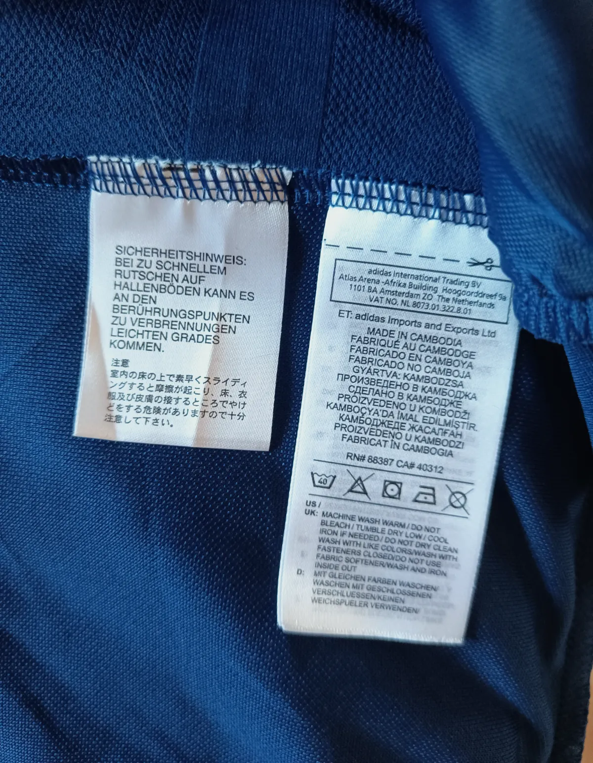 Chaqueta deportiva Adidas Climacool azul marina – Adidas – taille XS 5