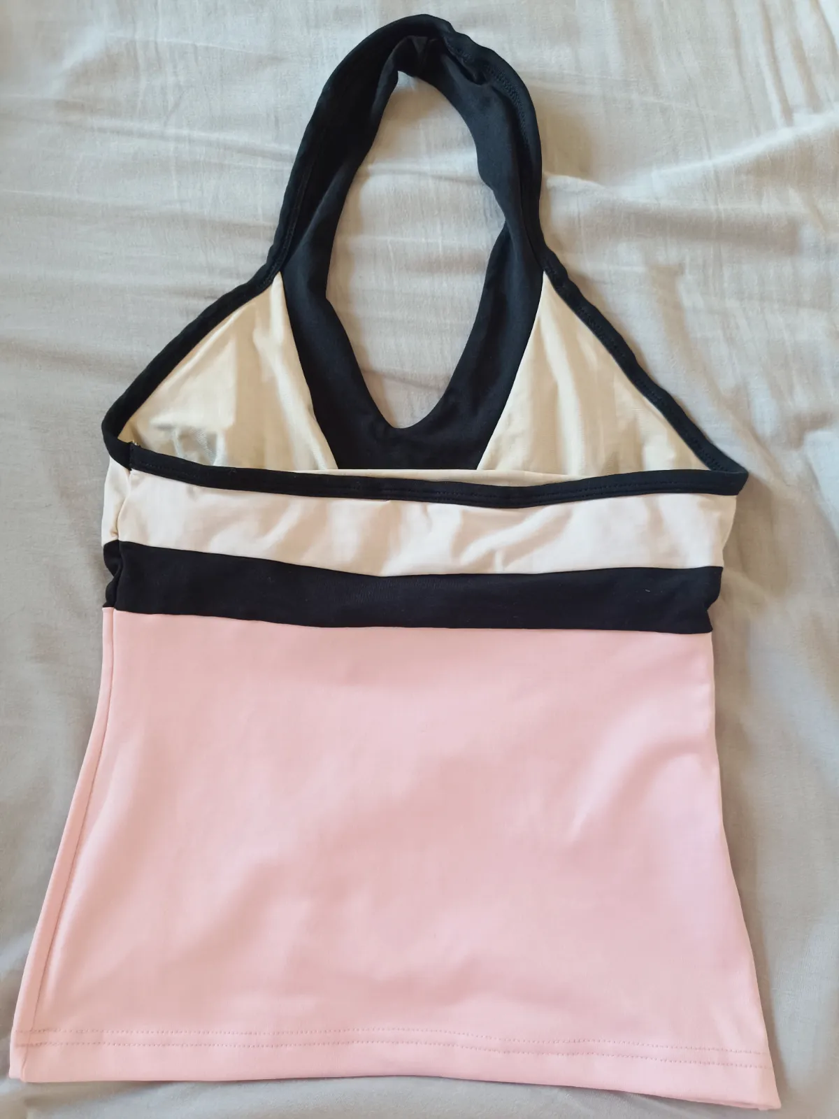 Top deportivo halter tricolor rosa y negro – TLC Sport – taille XS 4