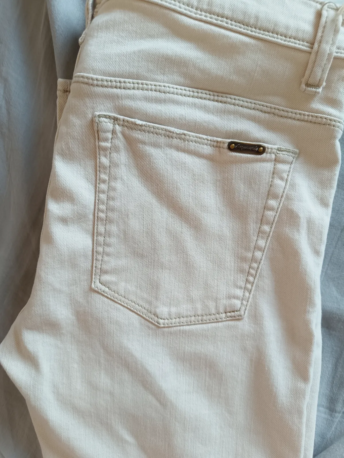 Vaqueros blancos de efecto desgastado – Acquaverde – taille 36 5