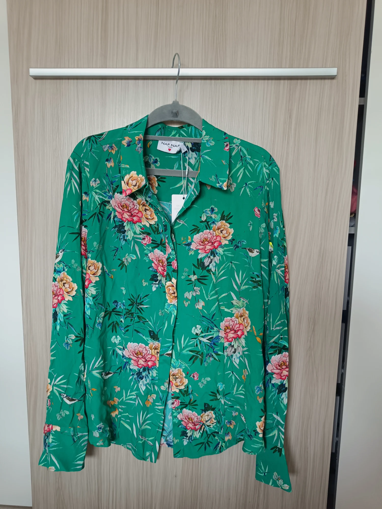 Camisa de flores verde Naf Naf – Naf Naf – taille L