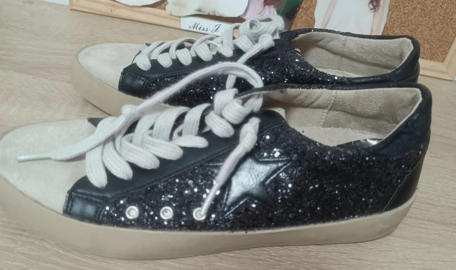 Zapatillas FerraroFlex Negras con Purpurina y Estrella – FerraroFlex – taille EU 37 2