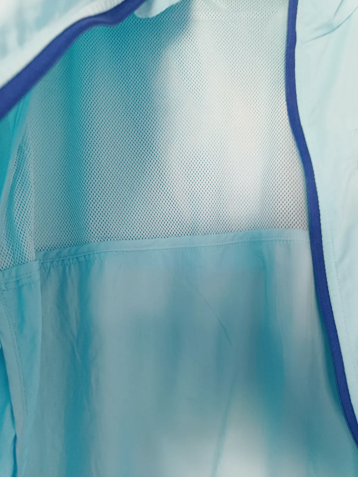 Chaqueta cortavientos EMS azul turquesa con capucha – EMS – taille XL 3