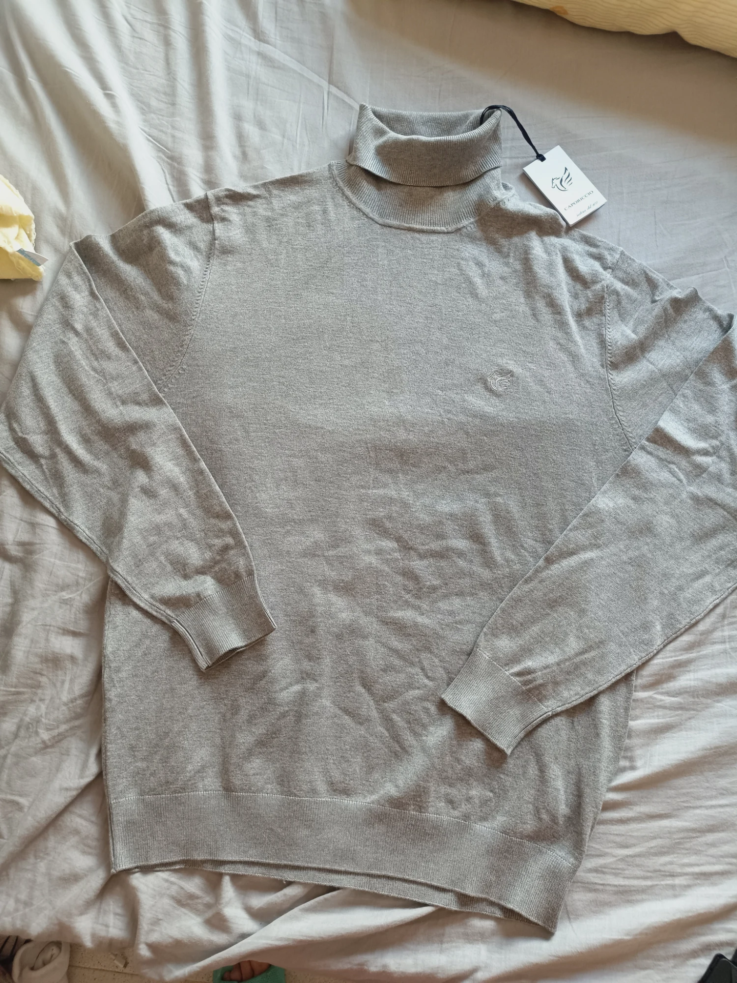 Jersey de cuello alto Caporicco gris nuevo – Caporicco – taille XL