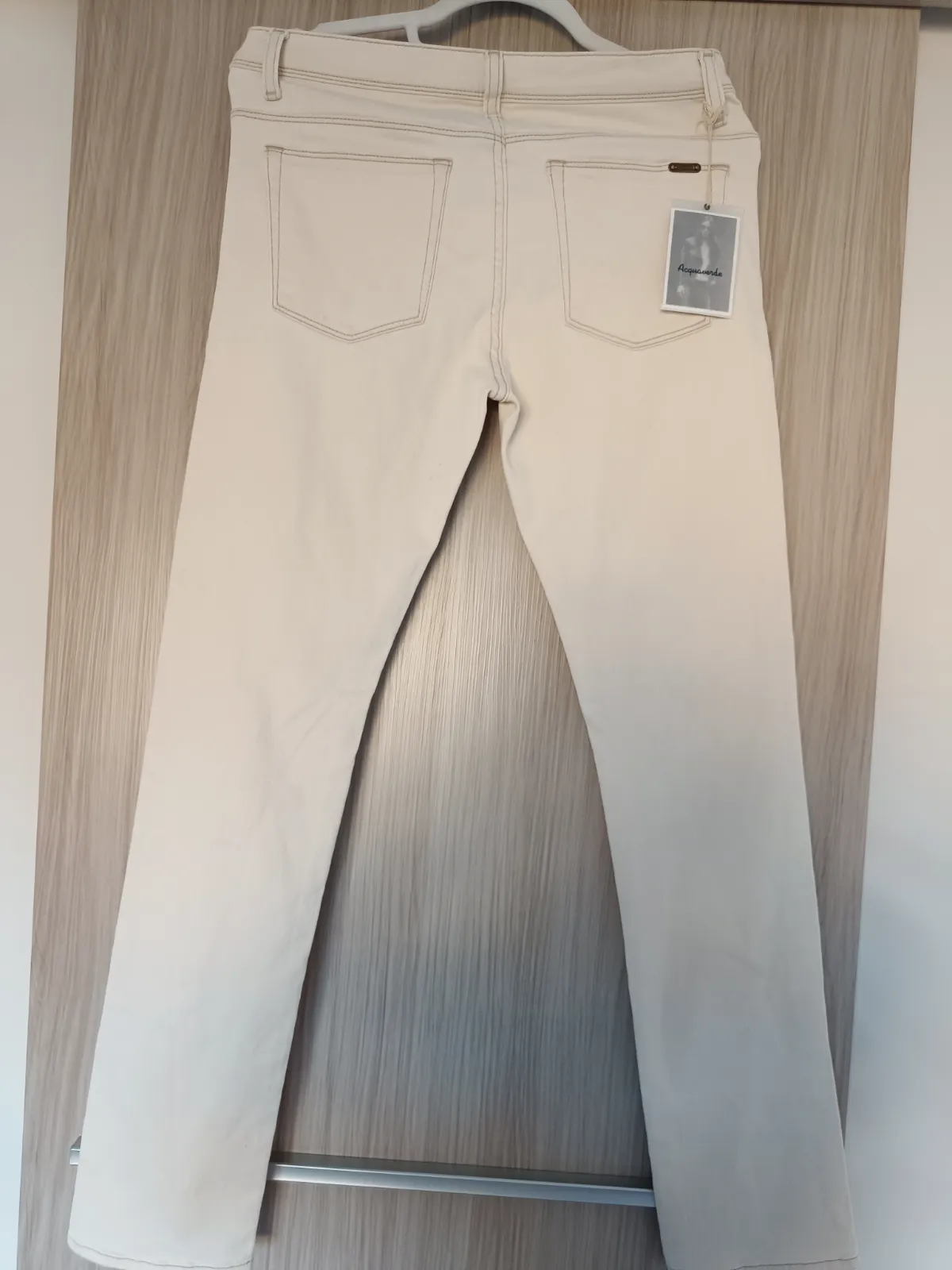 Vaqueros blancos de efecto desgastado – Acquaverde – taille 36 4