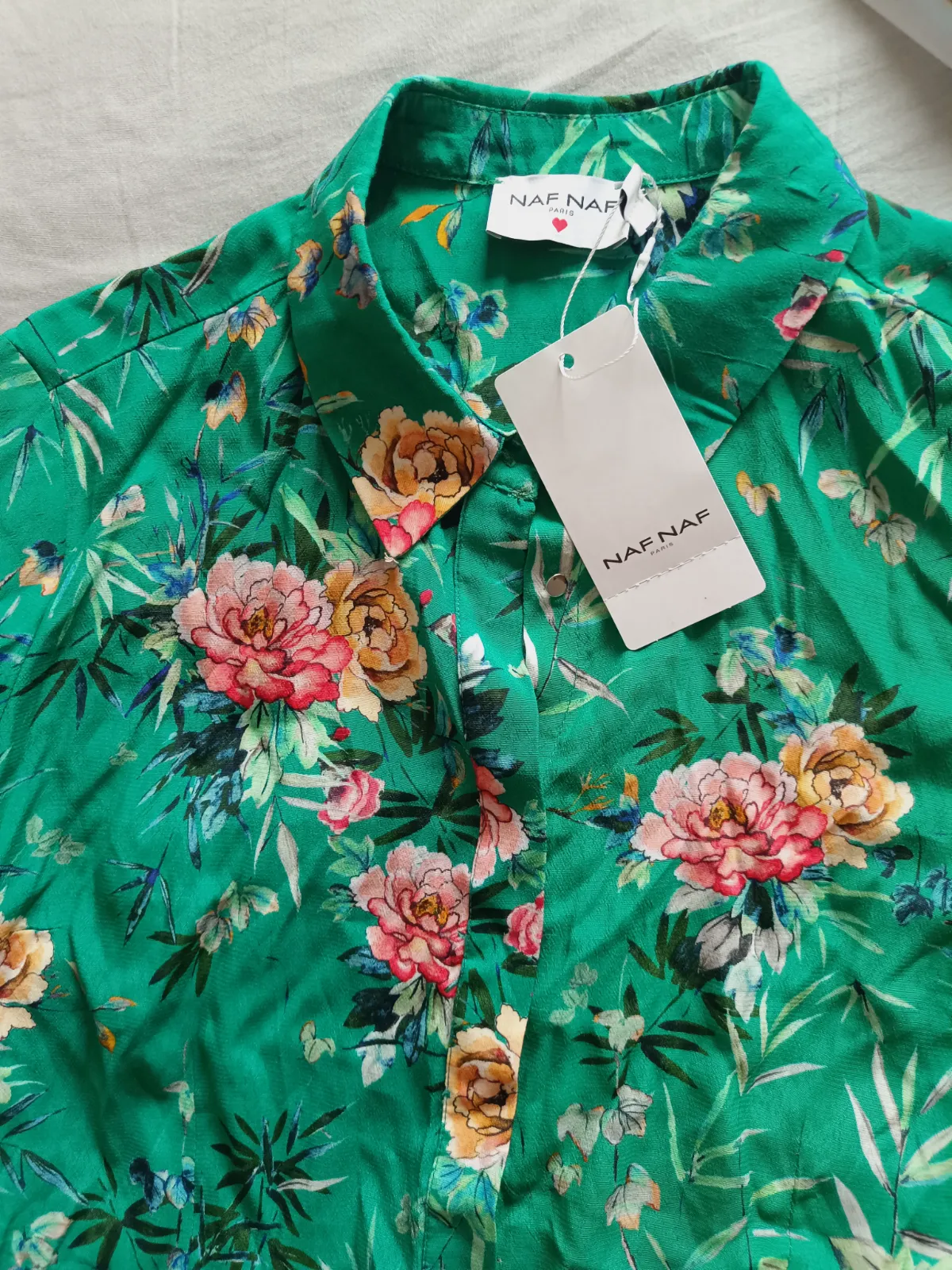 Camisa de flores verde Naf Naf – Naf Naf – taille L 4