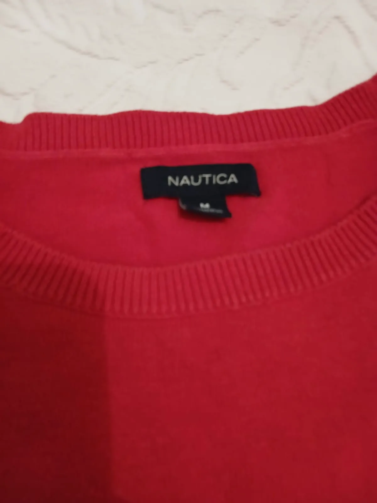 Pull rouge Nautica poignets rayés – Nautica – taille S 3