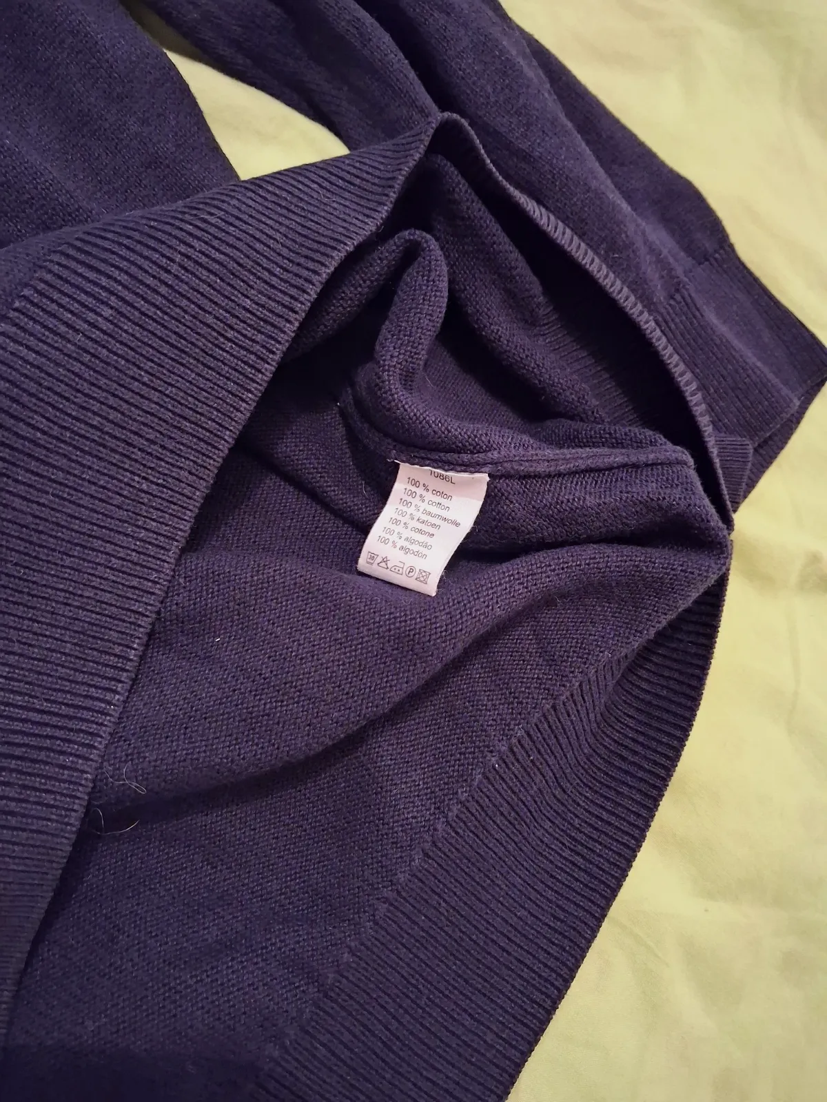 Pull col montant zippé Lacoste bleu marine – Lacoste – taille L 4