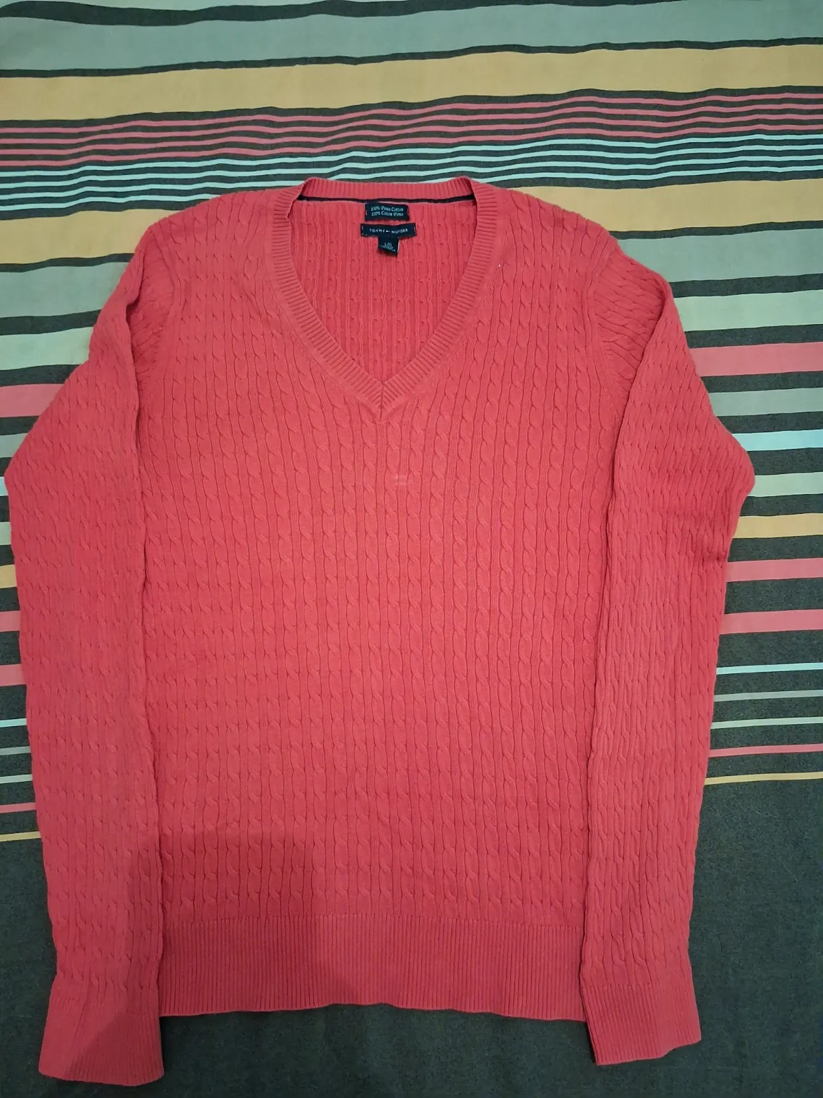 Pull col V torsadé Tommy Hilfiger – Tommy Hilfiger – taille S 2