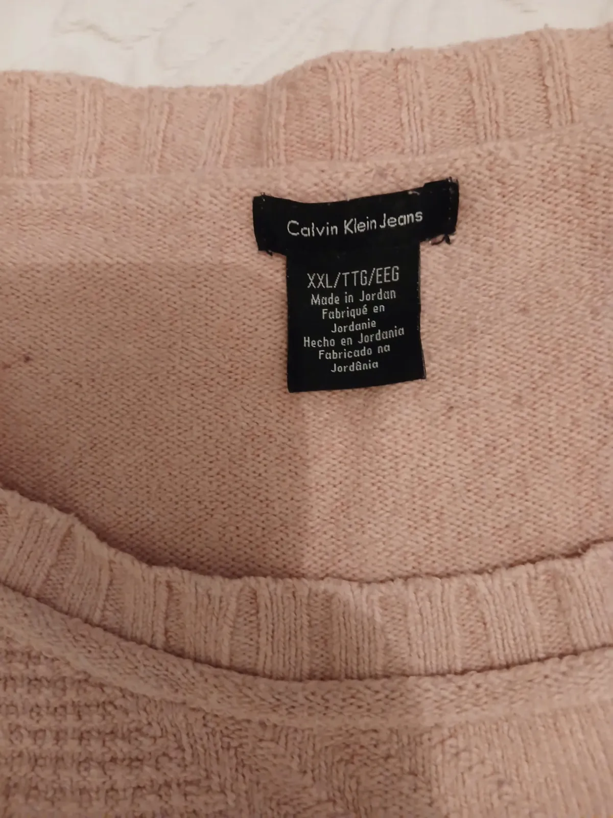 Pull en maille rose Calvin Klein Jeans – Calvin Klein Jeans – taille XXL 2