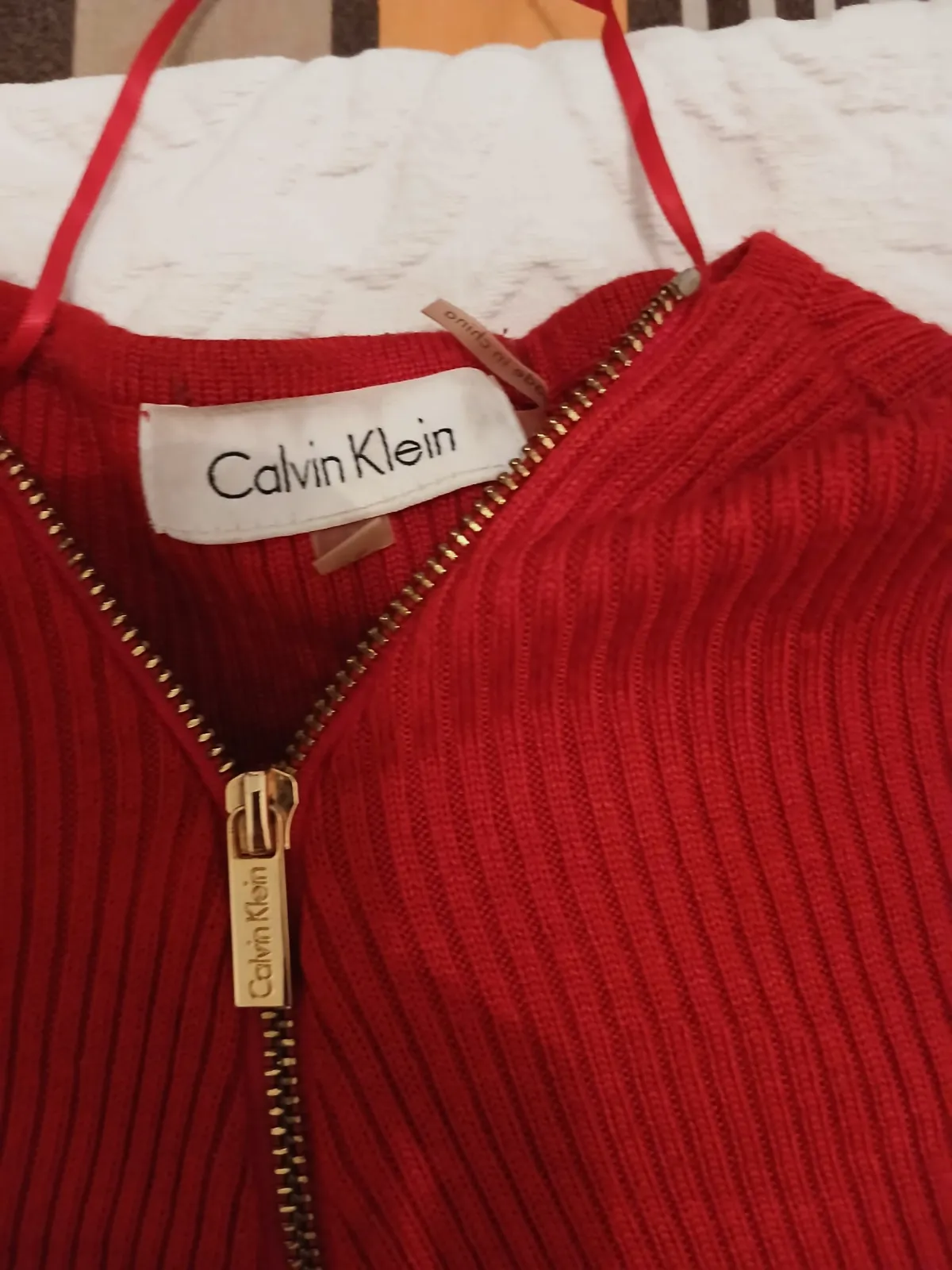 Gilet zippé rouge Calvin Klein – Calvin Klein – taille M 3