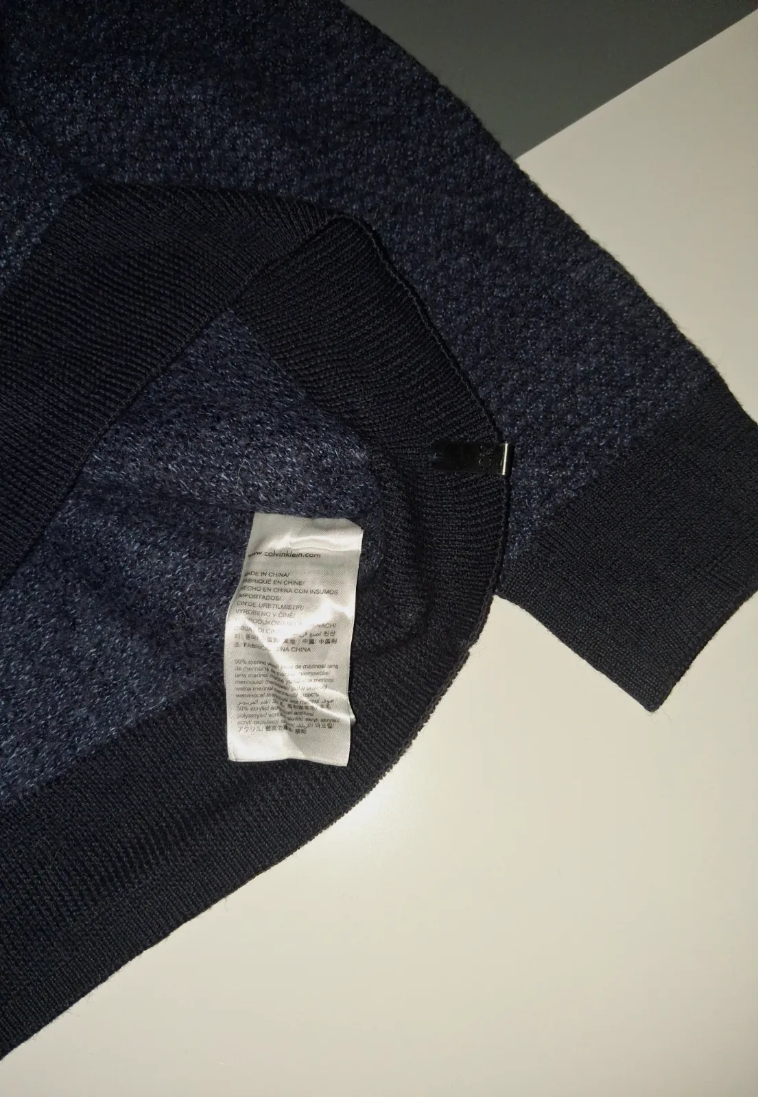 Pull col montant zippé Calvin Klein – Calvin Klein – taille XL 5