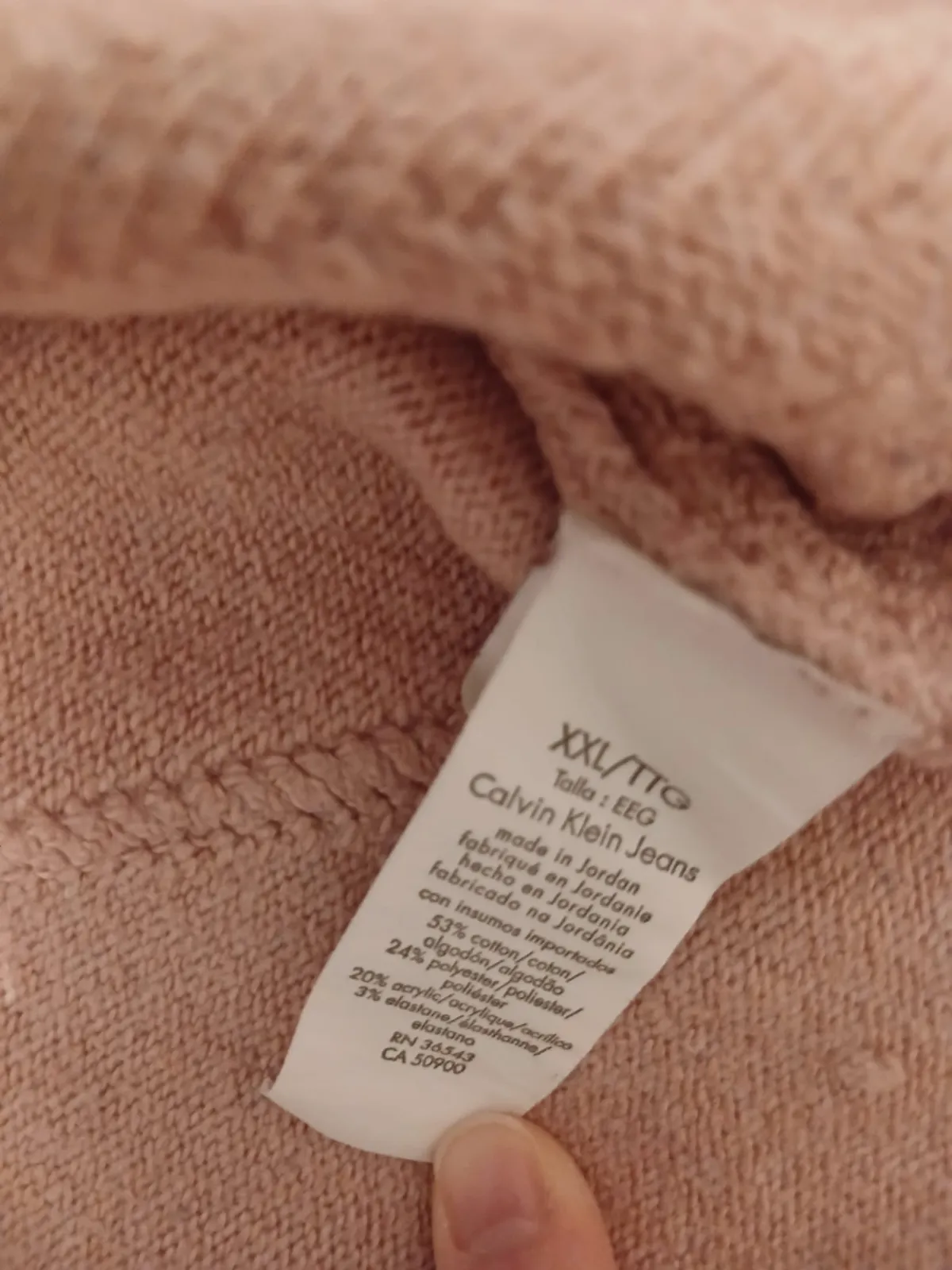 Pull en maille rose Calvin Klein Jeans – Calvin Klein Jeans – taille XXL 3