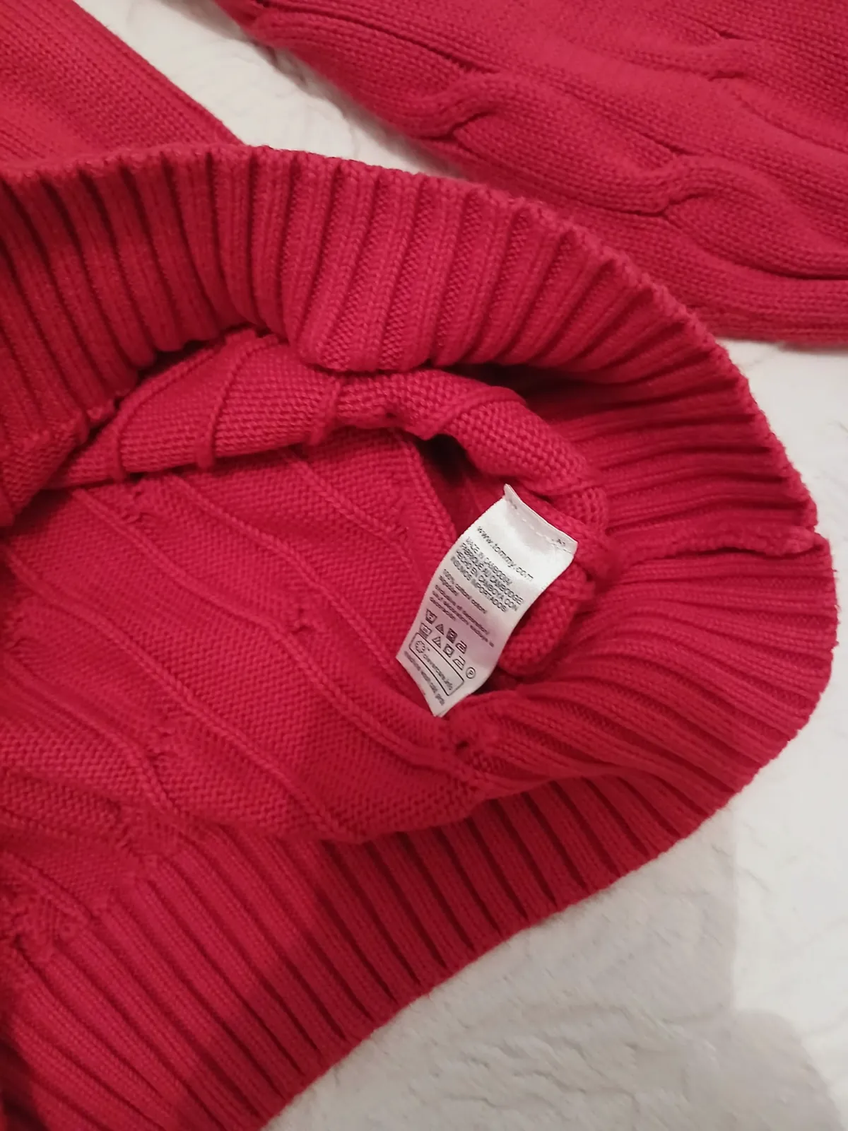 Pull torsadé rouge Tommy Hilfiger – Tommy Hilfiger – taille S 4