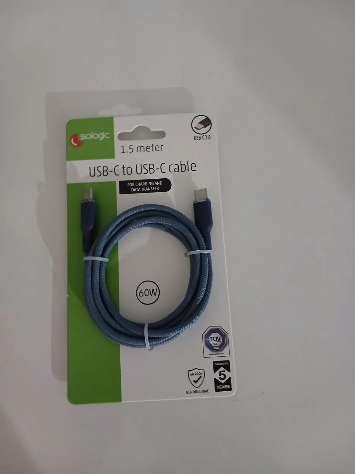 Câble USB-C vers USB-C Sologic 1,5m 60W – Sologic 2