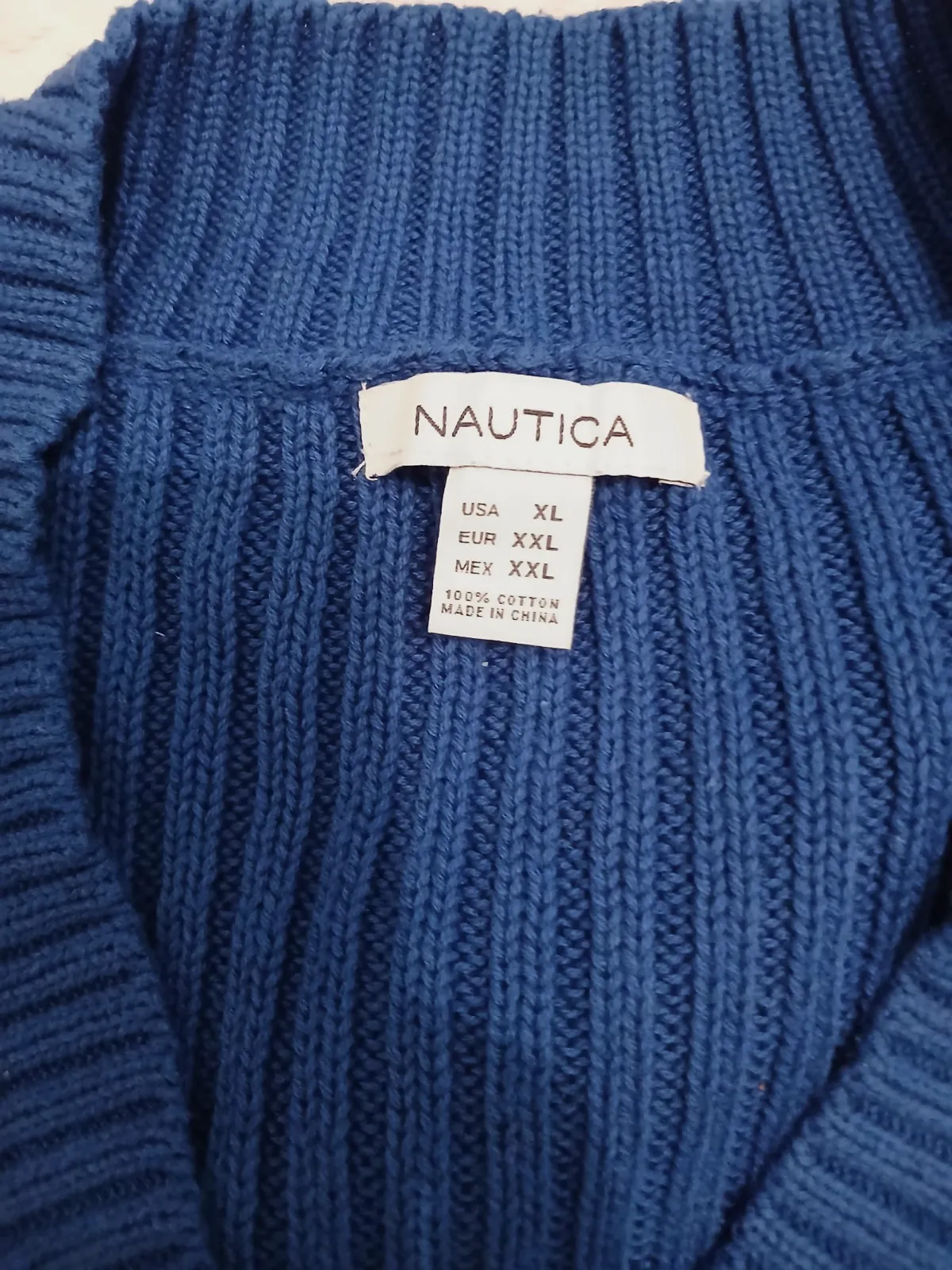 Pull col V en maille torsadée Nautica – Nautica – taille L 3