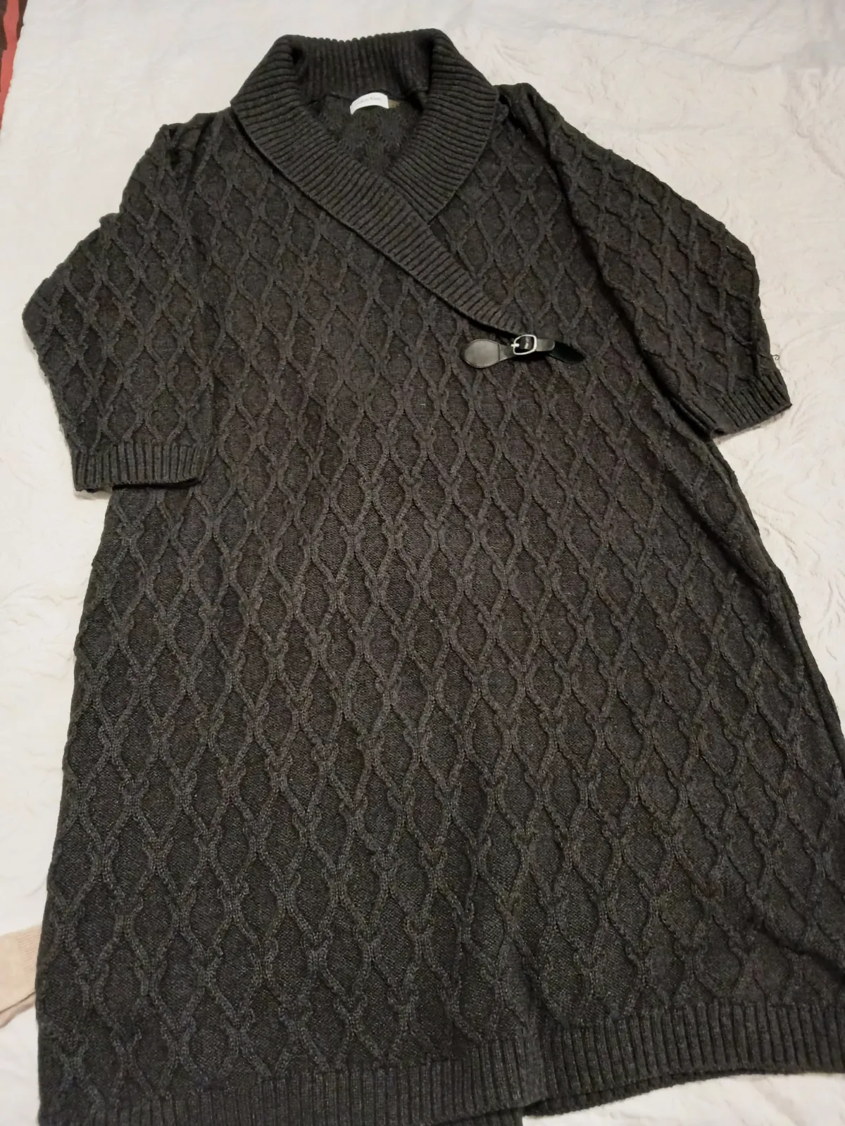 Robe pull en maille torsadée Calvin Klein – Calvin Klein – taille L 2