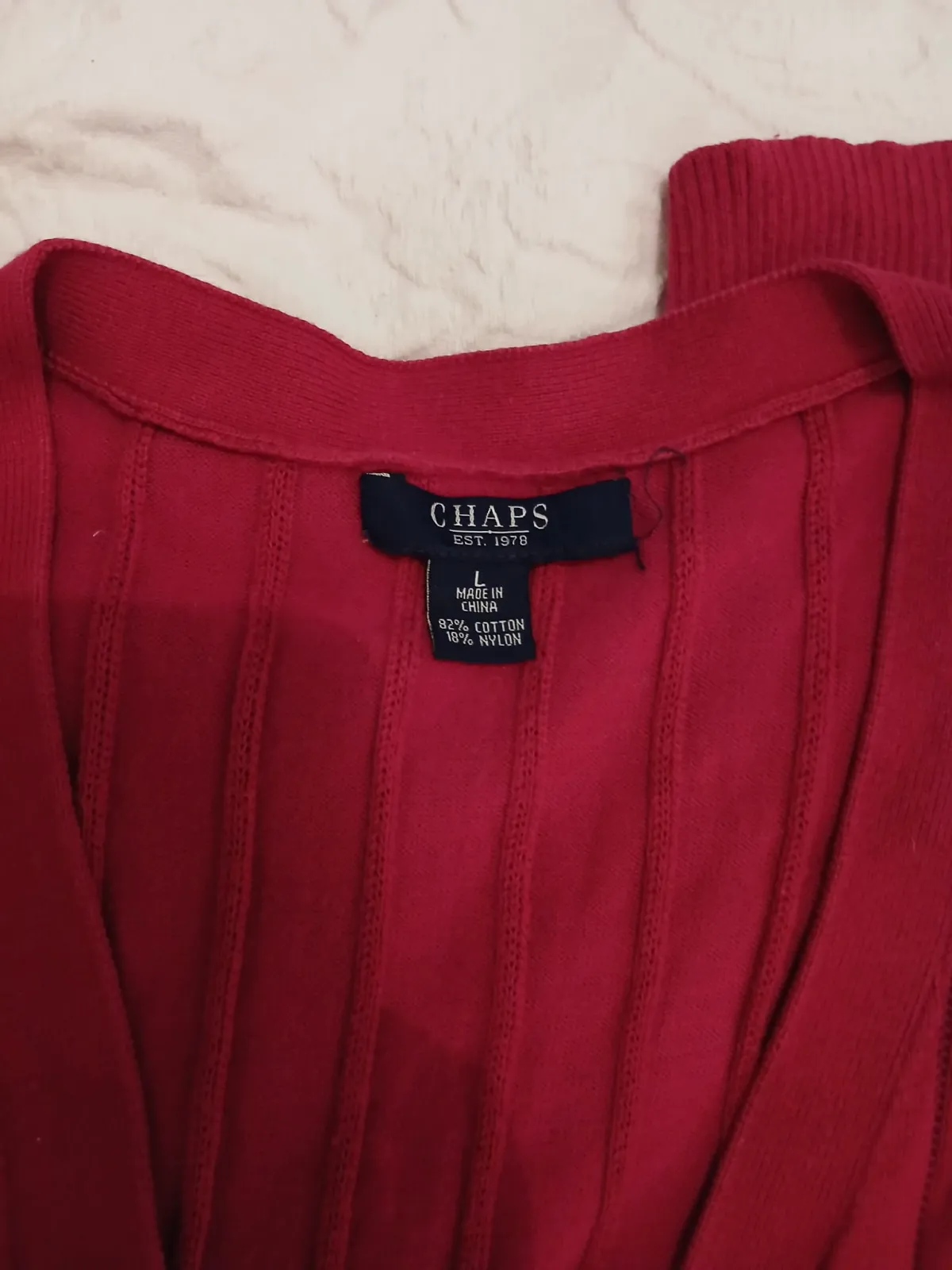 Gilet cardigan fuschia Chaps taille L – Chaps – taille L 2