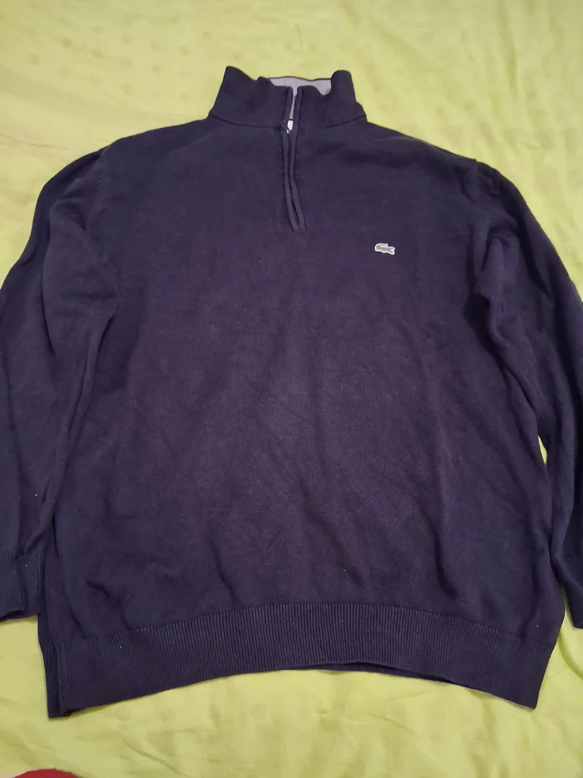 Pull col montant zippé Lacoste bleu marine – Lacoste – taille L 2