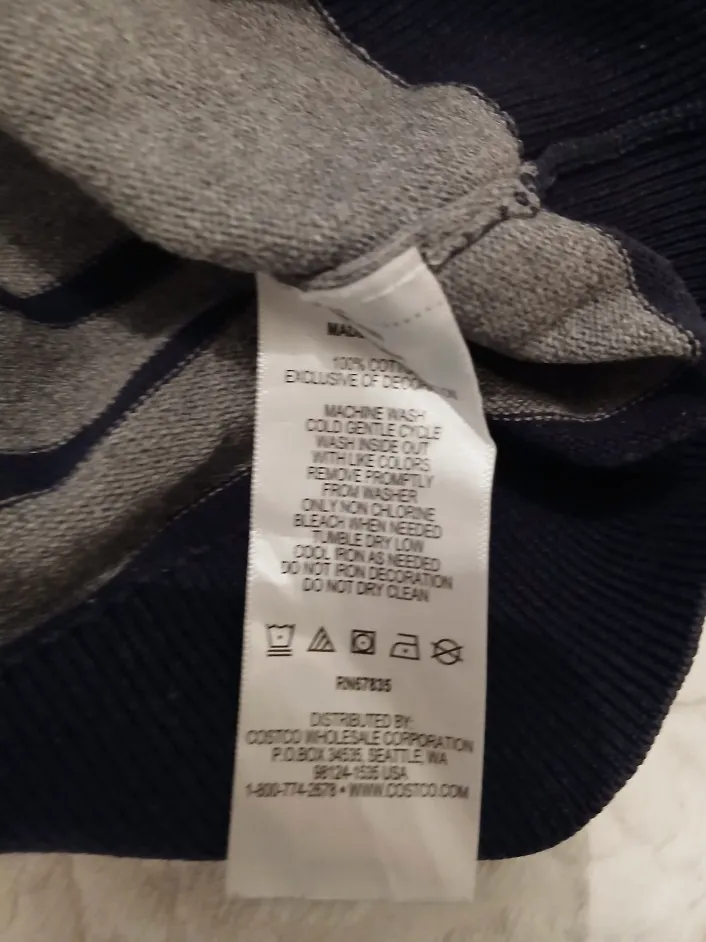 Pull Nautica gris et bleu rayé taille XL authentique 100% – COS – taille XL 3
