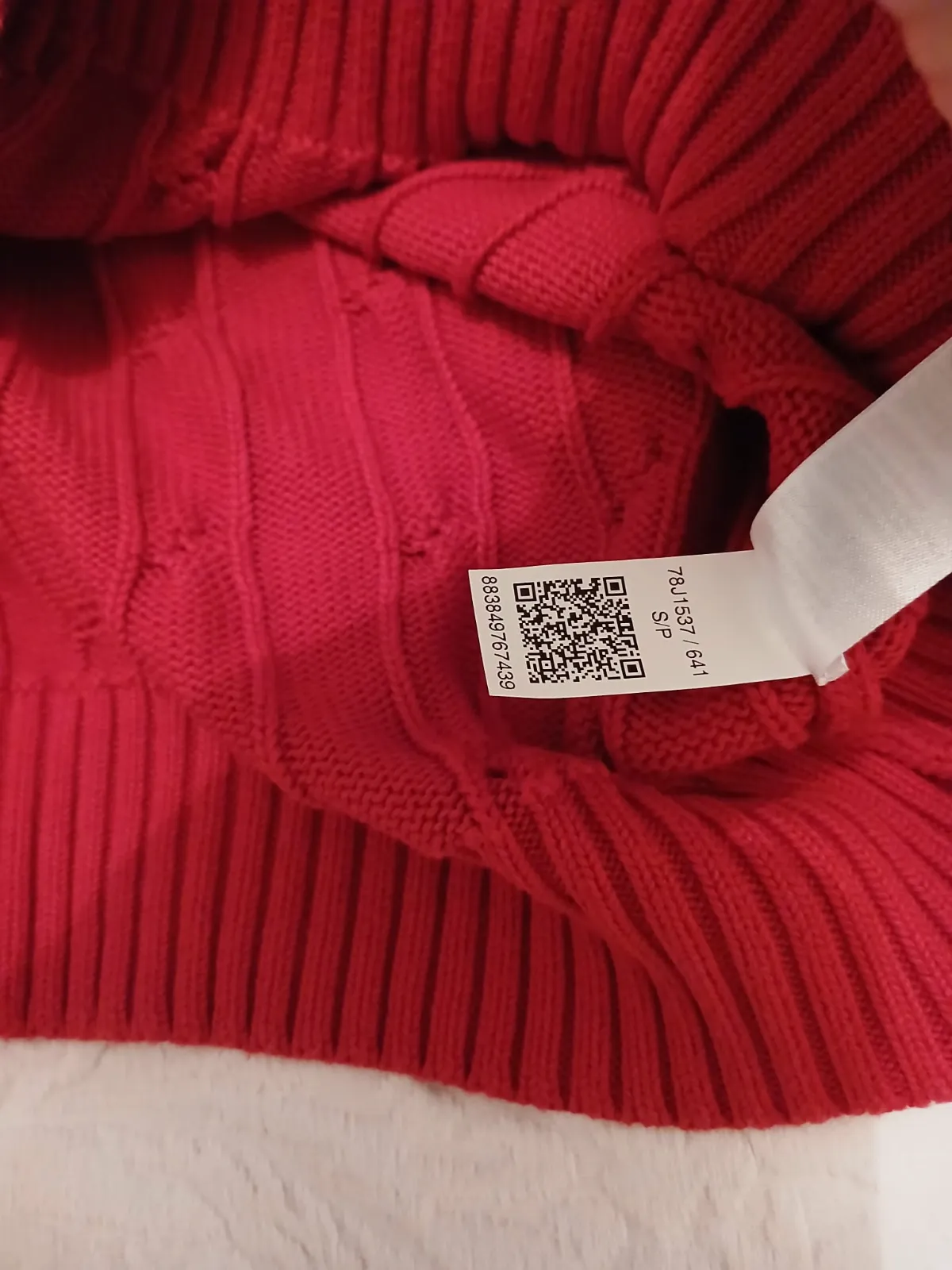 Pull torsadé rouge Tommy Hilfiger – Tommy Hilfiger – taille S 3