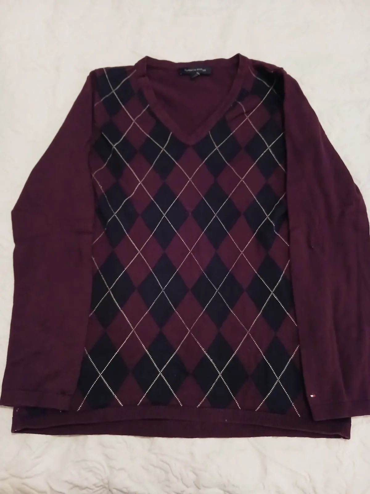 Pull col V à losanges Tommy Hilfiger – Tommy Hilfiger – taille L 2
