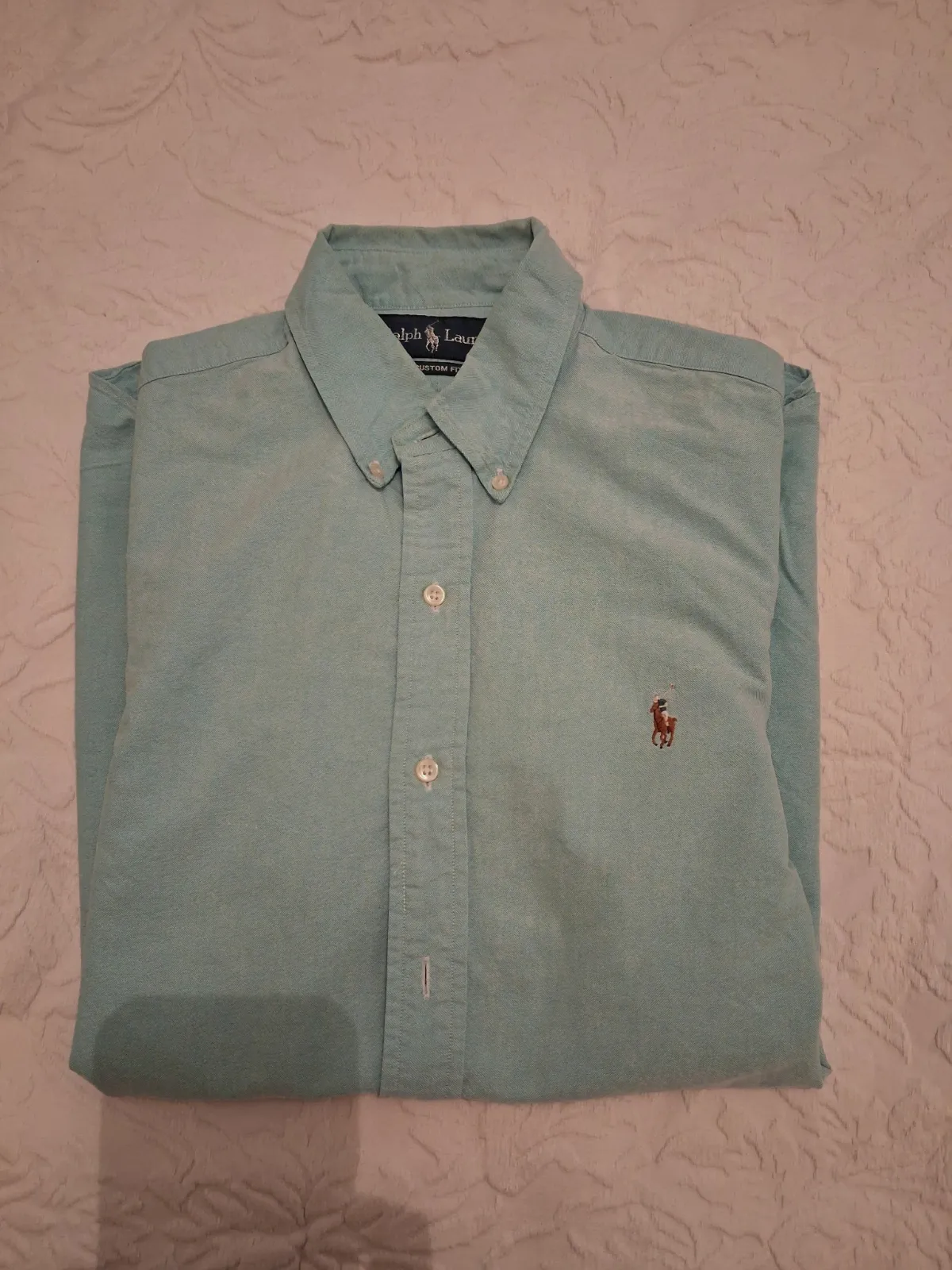 Chemise Ralph Lauren Custom Fit Vert d'Eau – Ralph Lauren – taille EU 38 3