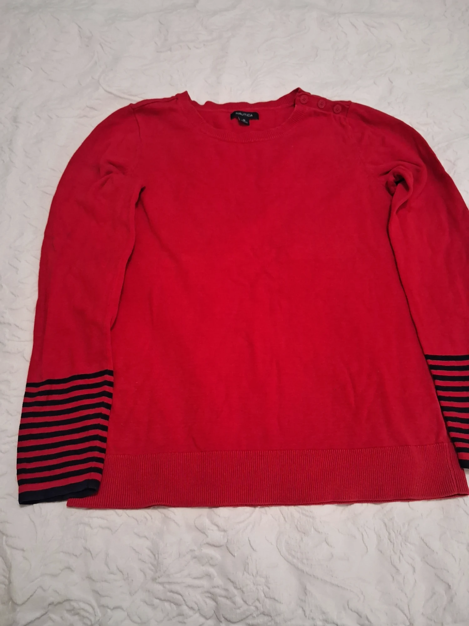 Pull rouge Nautica taille M en coton