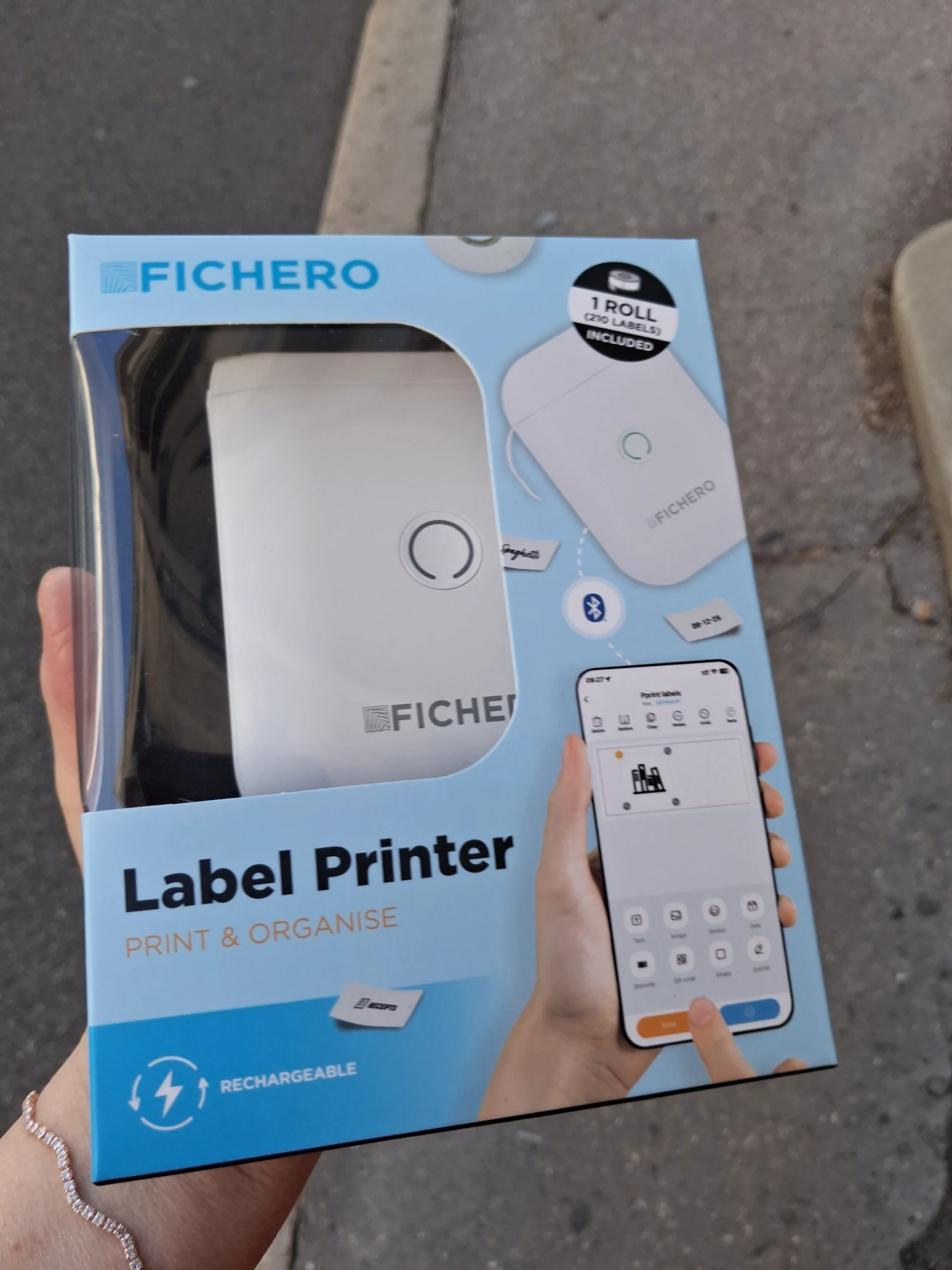 Imprimante d'étiquettes Bluetooth Fichero