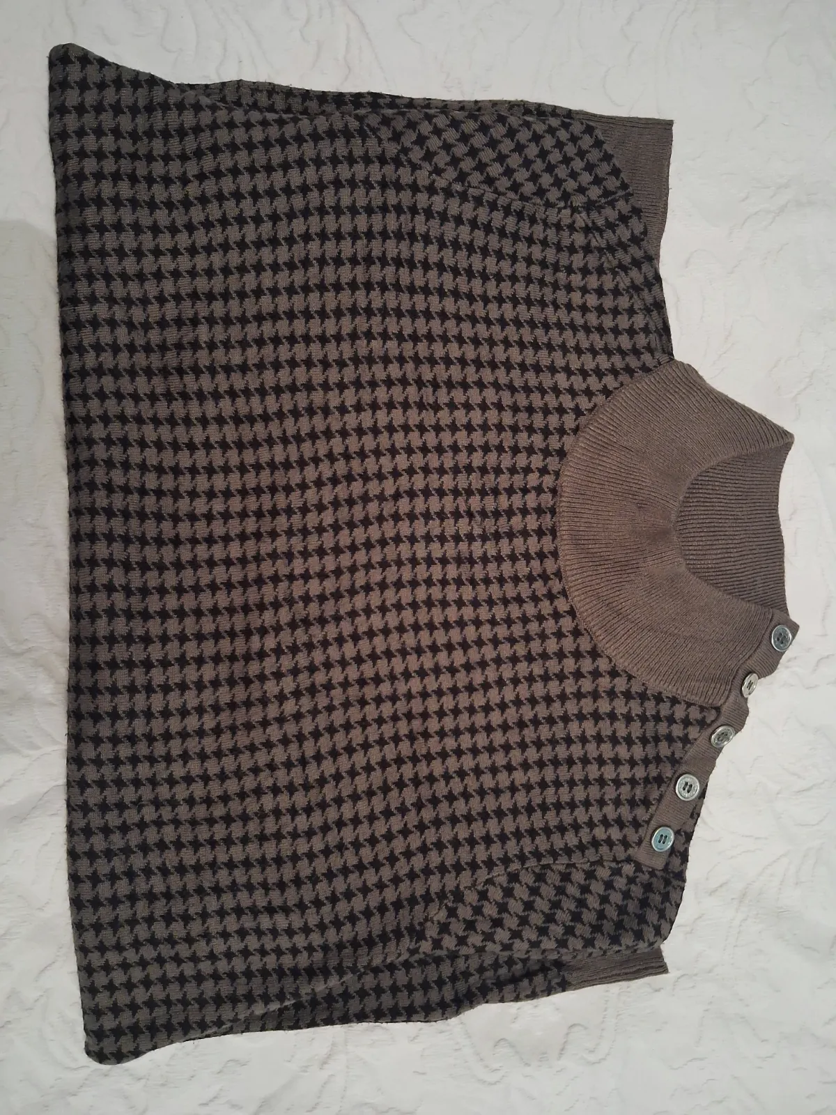 Pull col montant motif pied-de-poule Calvin Klein – Calvin Klein – taille S 5