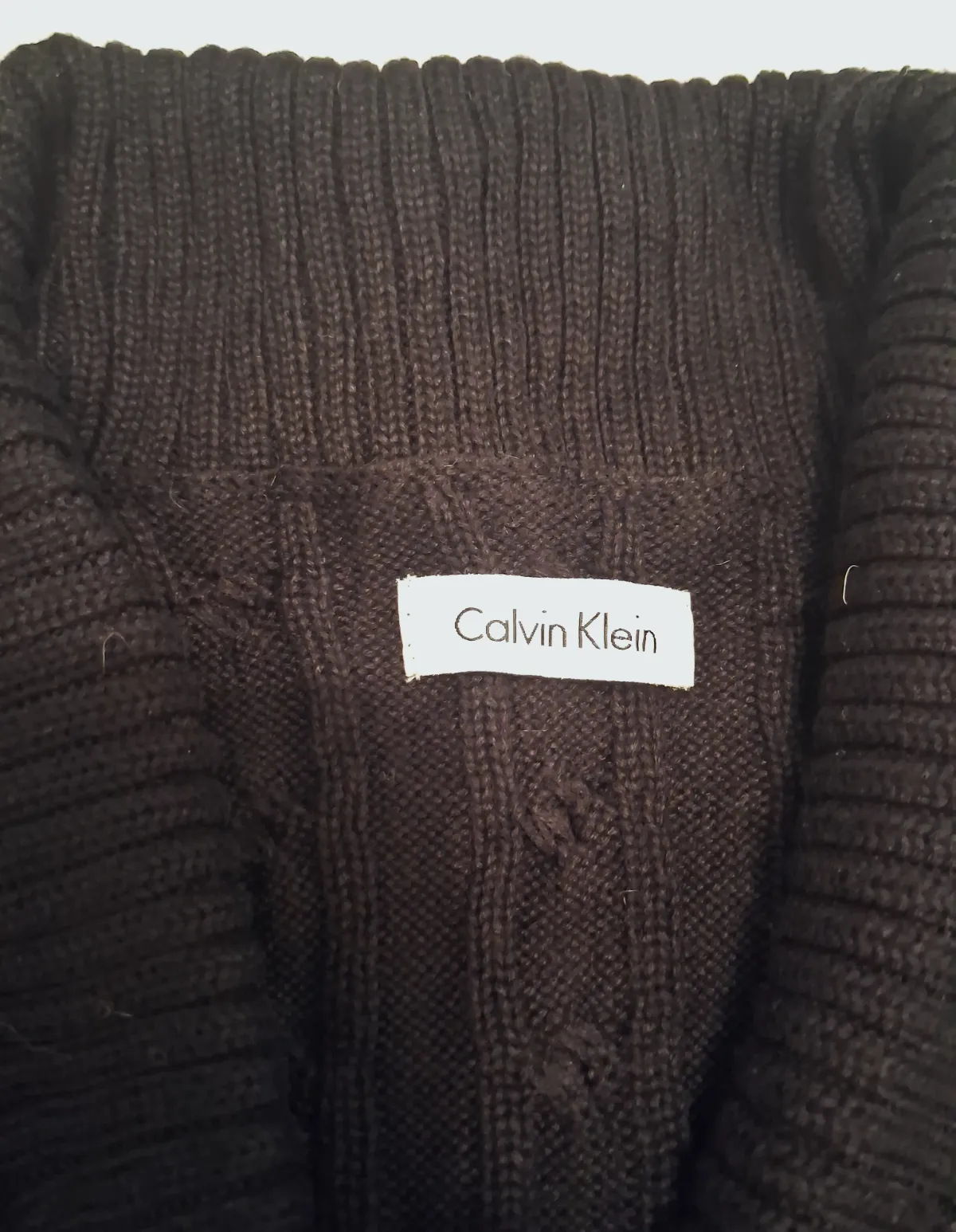 Robe pull longue en maille torsadée Calvin Klein – Calvin Klein – taille Taille unique 3