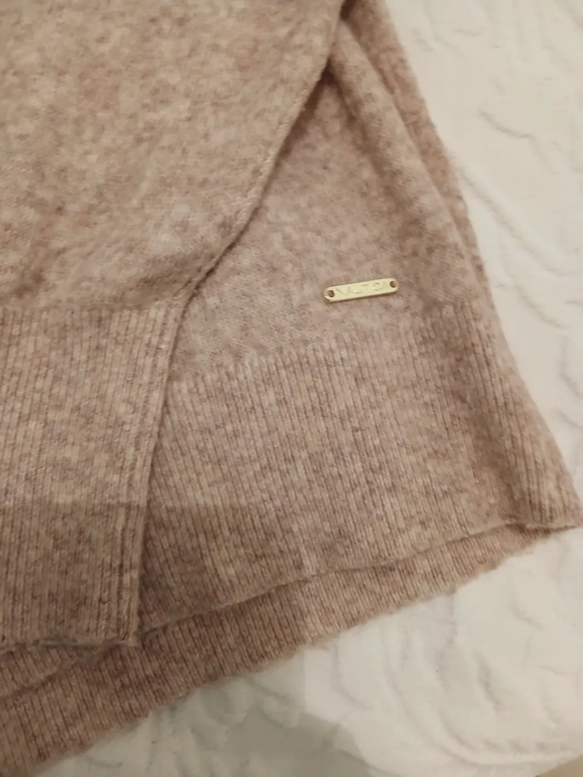 Pull col camionneur zippé Nautica beige et jaune authentique 100% – Nautica – taille M 3