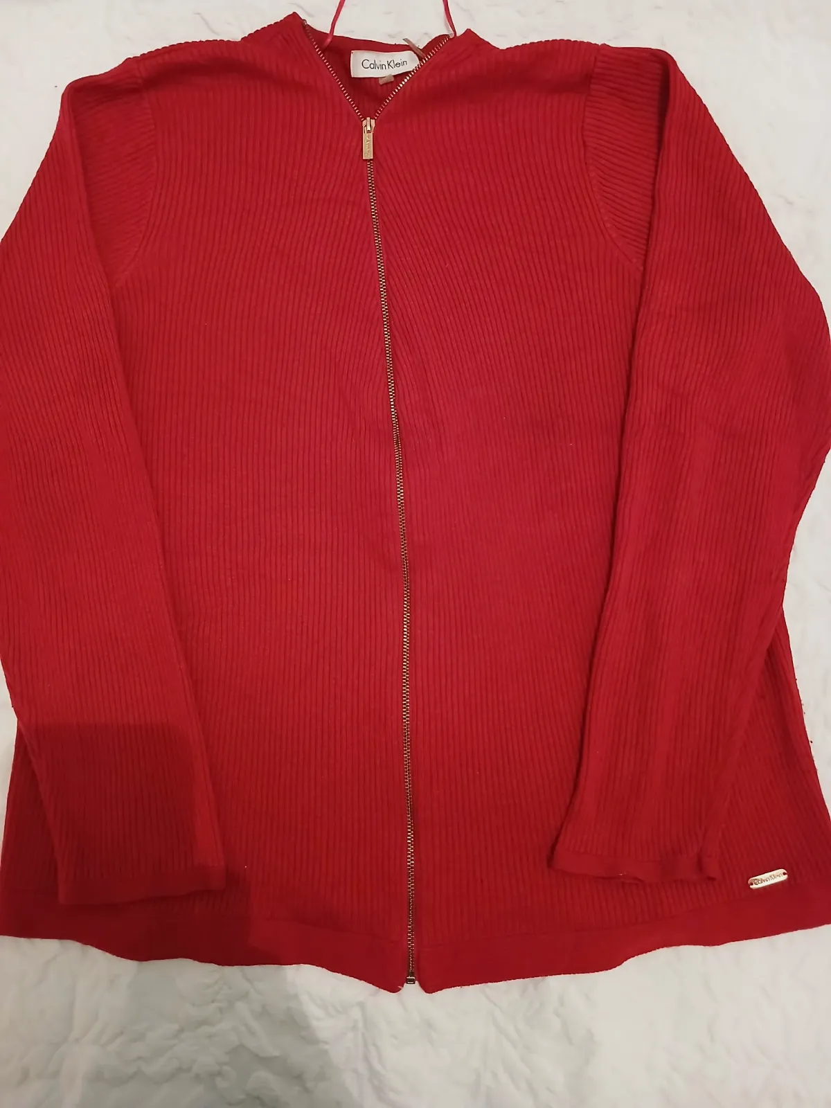 Gilet zippé rouge Calvin Klein – Calvin Klein – taille M 2